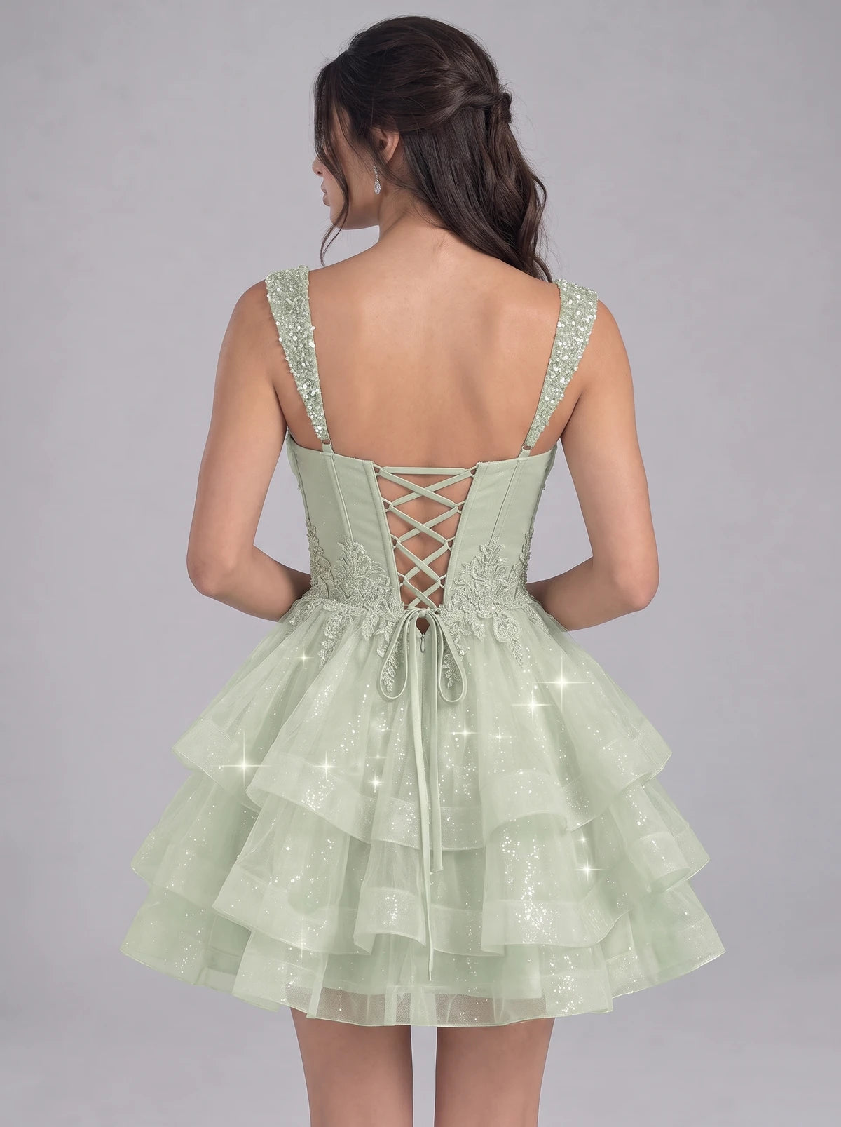 Nadalie Mini Dress — Dusty Sage | SKU: SD-45915-dustysage-2,SD-45915-dustysage-4,SD-45915-dustysage-6,SD-45915-dustysage-8,SD-45915-dustysage-10,SD-45915-dustysage-12,SD-45915-dustysage-14,SD-45915-dustysage-16,SD-45915-dustysage-16W,SD-45915-dustysage-18W,SD-45915-dustysage-20W,SD-45915-dustysage-22W