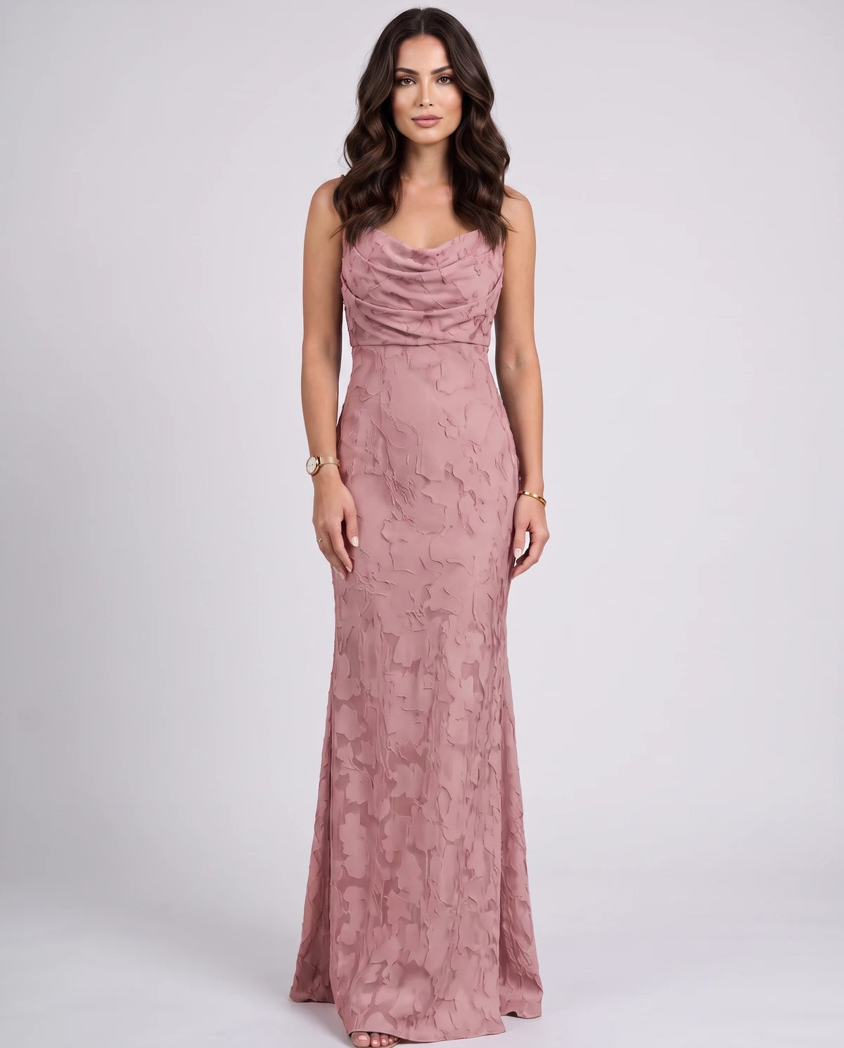 Naledi Maxi Dress — Dusty Rose