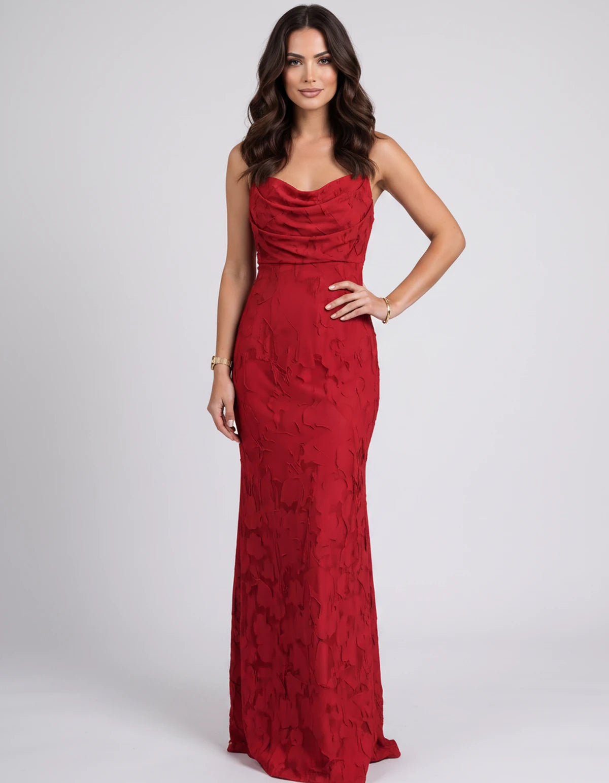 Naledi Maxi Dress — Red | SKU: SD-17785-red-2,SD-17785-red-4,SD-17785-red-6,SD-17785-red-8,SD-17785-red-10,SD-17785-red-12,SD-17785-red-14,SD-17785-red-16,SD-17785-red-16W,SD-17785-red-18W,SD-17785-red-20W,SD-17785-red-22W