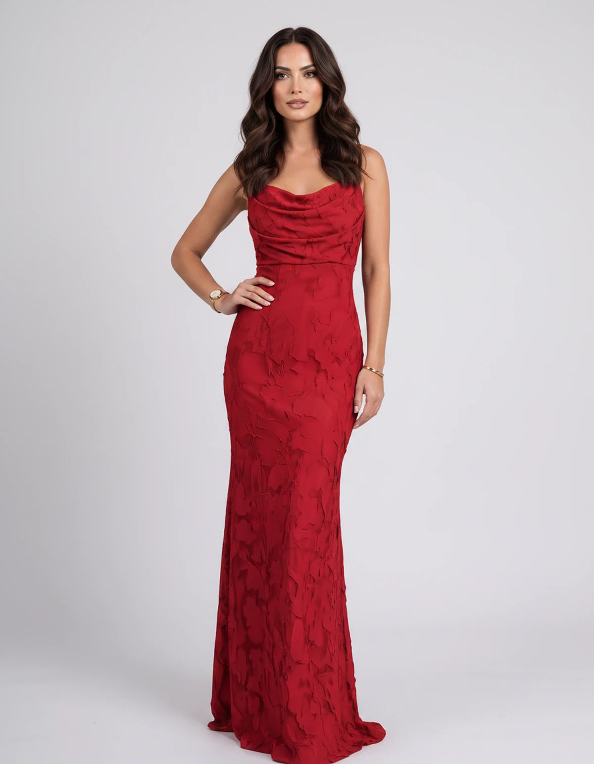 Naledi Maxi Dress — Red | SKU: SD-17785-red-2,SD-17785-red-4,SD-17785-red-6,SD-17785-red-8,SD-17785-red-10,SD-17785-red-12,SD-17785-red-14,SD-17785-red-16,SD-17785-red-16W,SD-17785-red-18W,SD-17785-red-20W,SD-17785-red-22W