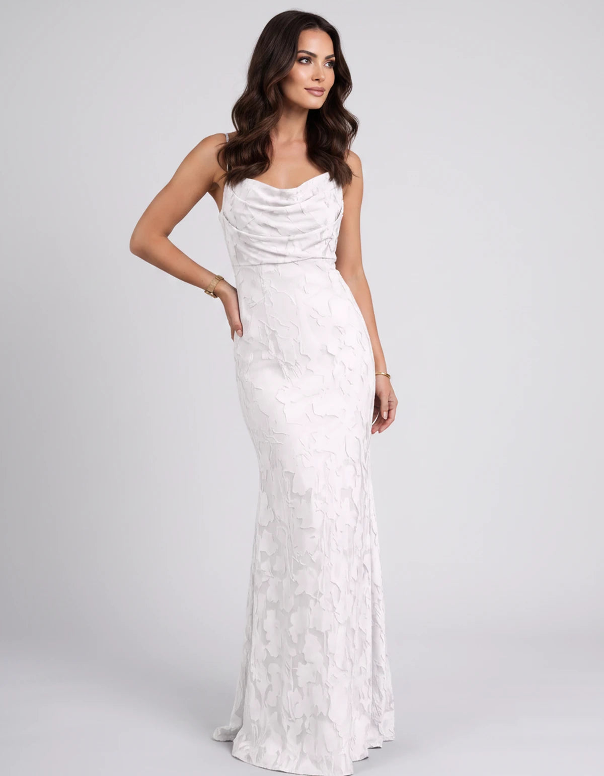 Naledi Maxi Dress — White | SKU: SD-17785-white-2,SD-17785-white-4,SD-17785-white-6,SD-17785-white-8,SD-17785-white-10,SD-17785-white-12,SD-17785-white-14,SD-17785-white-16,SD-17785-white-16W,SD-17785-white-18W,SD-17785-white-20W,SD-17785-white-22W