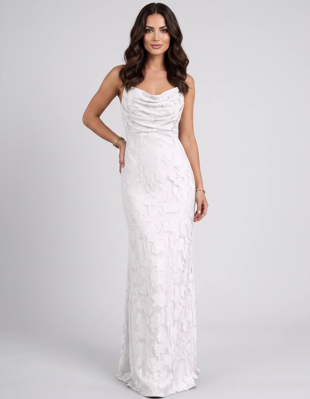 Naledi Maxi Dress — White | SKU: SD-17785-white-2,SD-17785-white-4,SD-17785-white-6,SD-17785-white-8,SD-17785-white-10,SD-17785-white-12,SD-17785-white-14,SD-17785-white-16,SD-17785-white-16W,SD-17785-white-18W,SD-17785-white-20W,SD-17785-white-22W