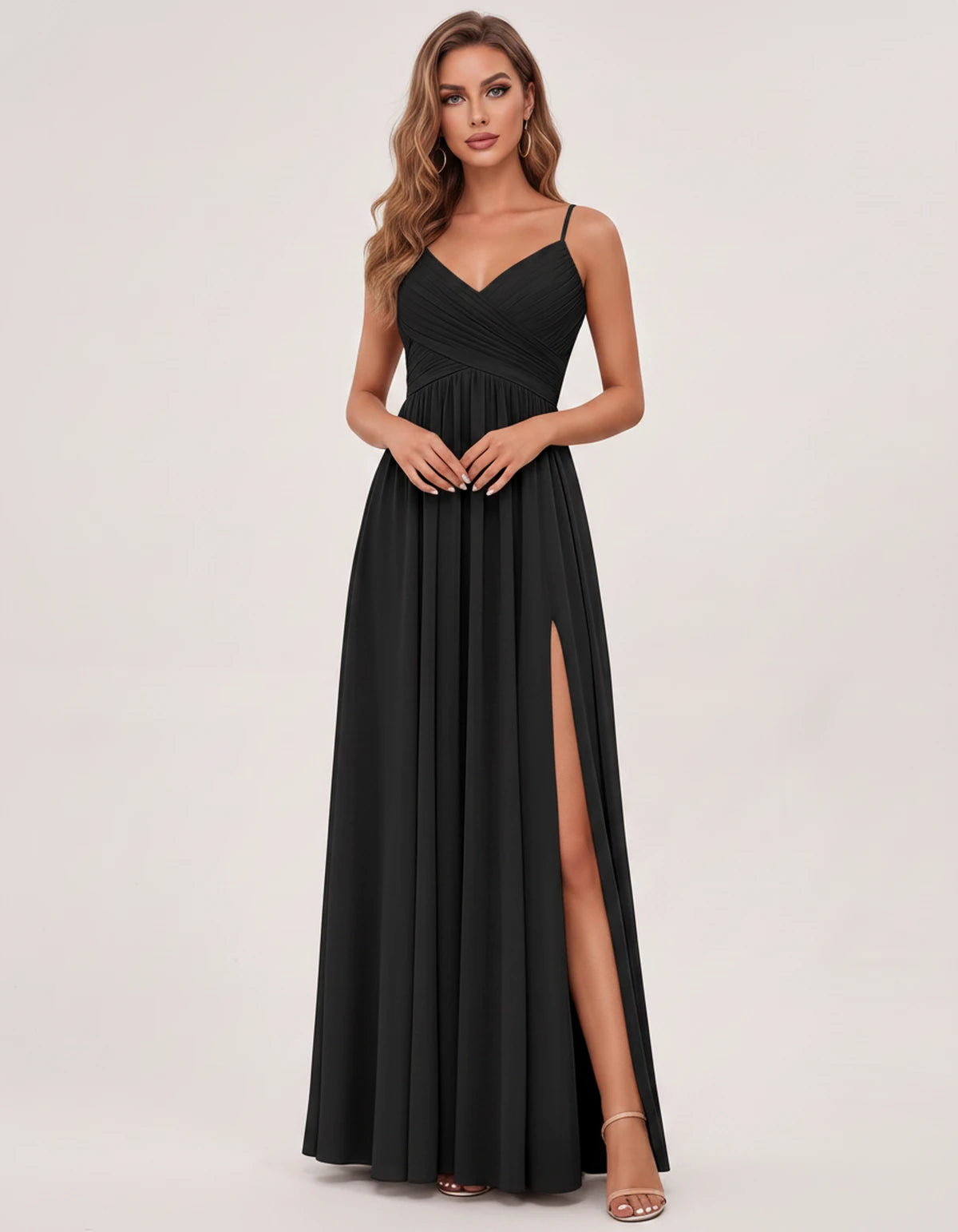 Nasturtia Maxi Dress — Black | SKU: SD-69970-black-2,SD-69970-black-4,SD-69970-black-6,SD-69970-black-8,SD-69970-black-10,SD-69970-black-12,SD-69970-black-14,SD-69970-black-16,SD-69970-black-16W,SD-69970-black-18W,SD-69970-black-20W,SD-69970-black-22W