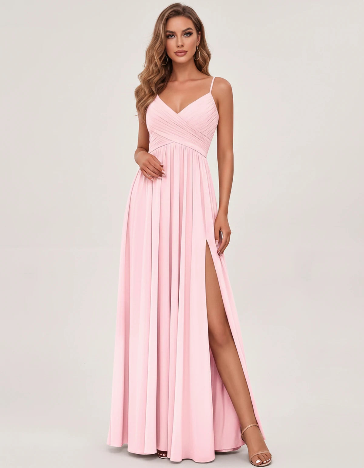 Nasturtia Maxi Dress — Pink | SKU: SD-69970-pink-2,SD-69970-pink-4,SD-69970-pink-6,SD-69970-pink-8,SD-69970-pink-10,SD-69970-pink-12,SD-69970-pink-14,SD-69970-pink-16,SD-69970-pink-16W,SD-69970-pink-18W,SD-69970-pink-20W,SD-69970-pink-22W