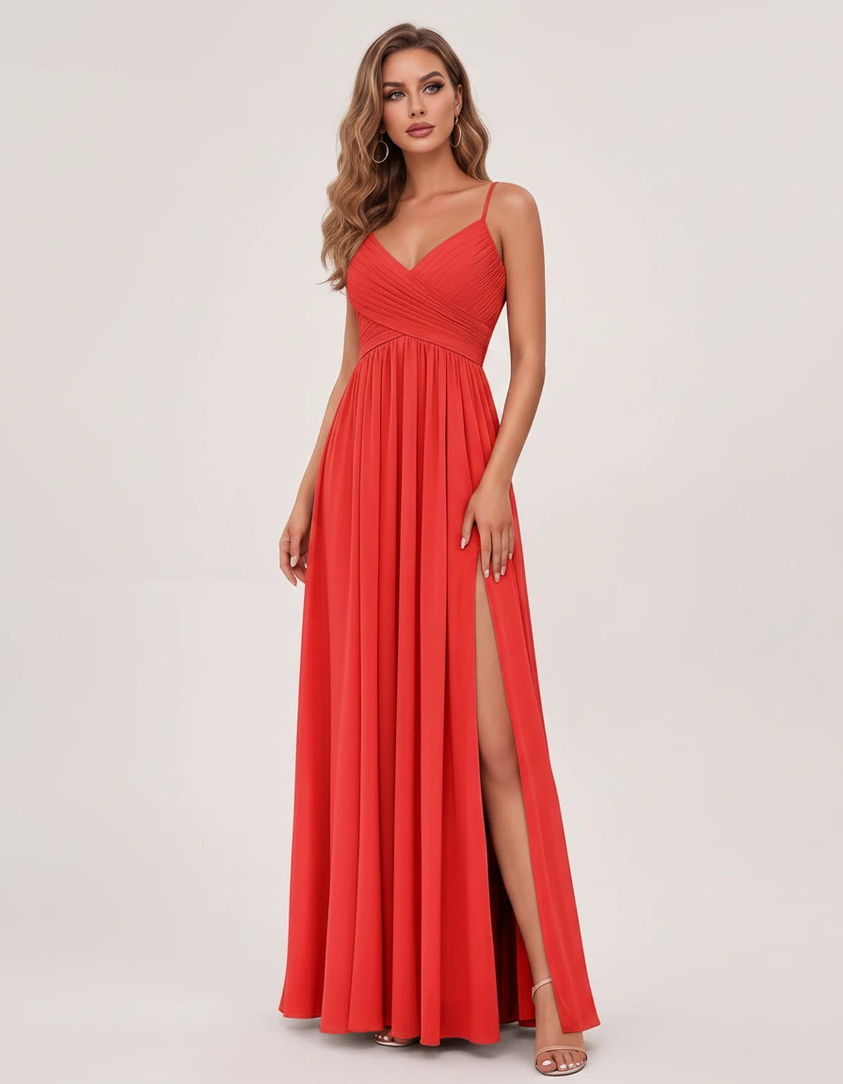 Nasturtia Maxi Dress — Red | SKU: SD-69970-red-2,SD-69970-red-4,SD-69970-red-6,SD-69970-red-8,SD-69970-red-10,SD-69970-red-12,SD-69970-red-14,SD-69970-red-16,SD-69970-red-16W,SD-69970-red-18W,SD-69970-red-20W,SD-69970-red-22W