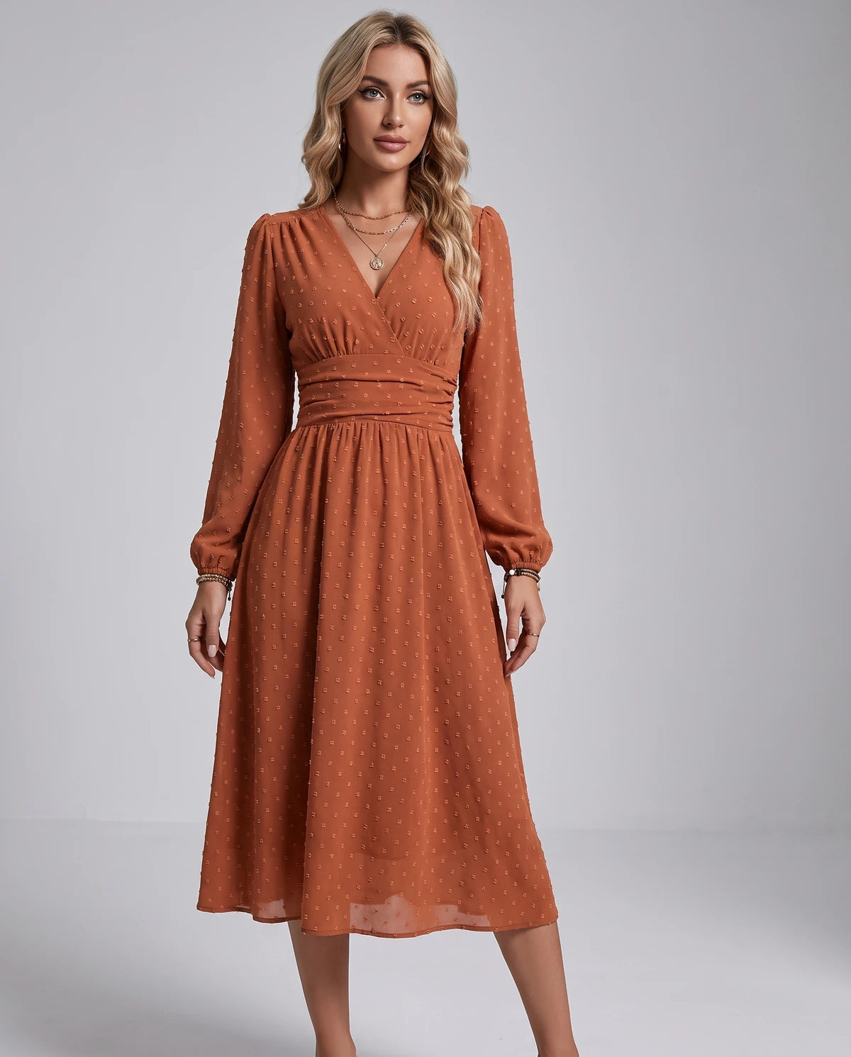Nephele Maxi Dress — Brick red