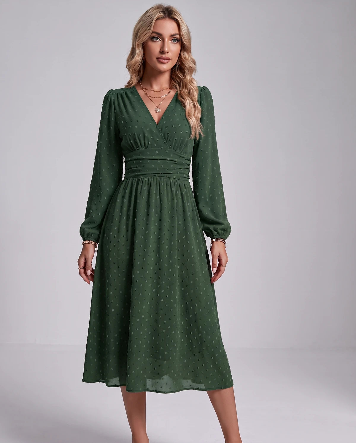 Nephele Maxi Dress — Military green