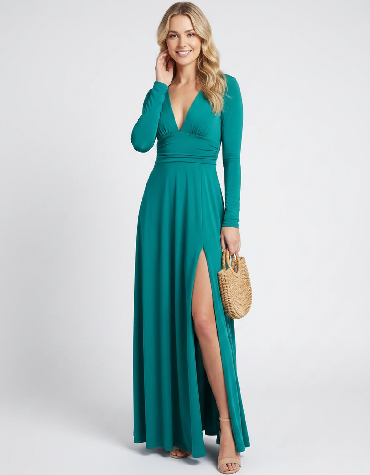 Nerea Maxi Dress — Sky Blue | SKU: SD-59482-skyblue-XS,SD-59482-skyblue-S,SD-59482-skyblue-M,SD-59482-skyblue-L,SD-59482-skyblue-XL,SD-59482-skyblue-2XL