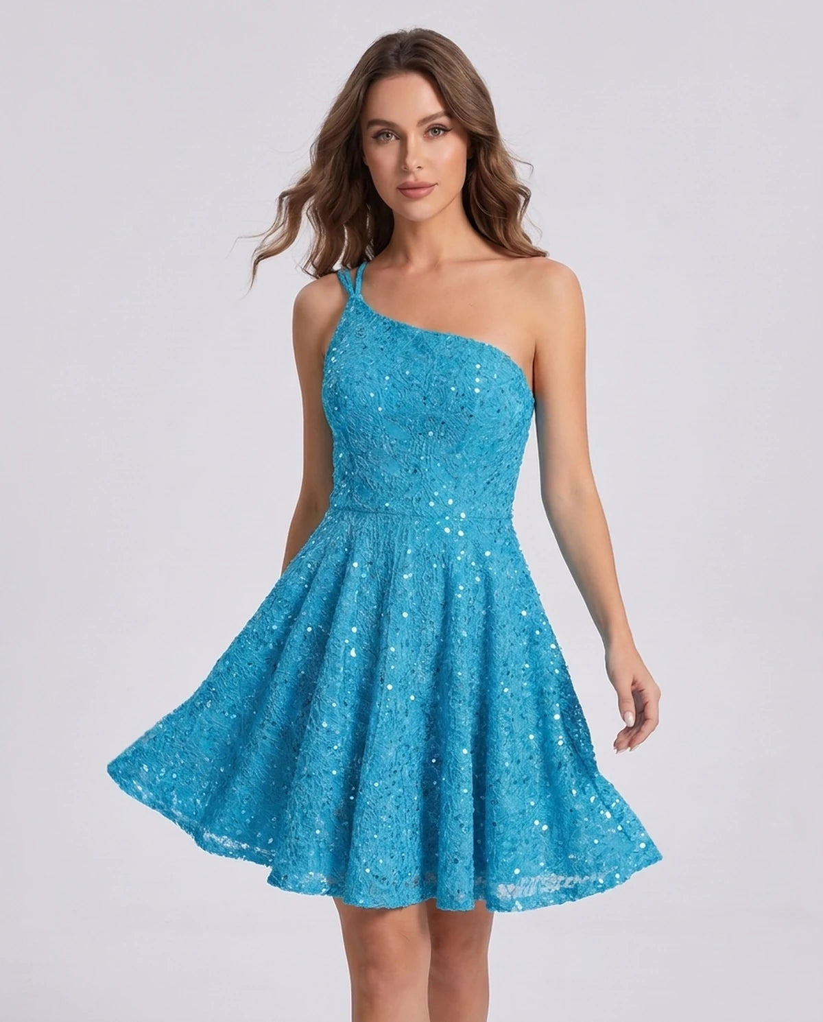 Nevaeh Mini Dress — Blue | SKU: SD-87410-blue-2,SD-87410-blue-4,SD-87410-blue-6,SD-87410-blue-8,SD-87410-blue-10,SD-87410-blue-12,SD-87410-blue-14,SD-87410-blue-16,SD-87410-blue-16W,SD-87410-blue-18W,SD-87410-blue-20W,SD-87410-blue-22W