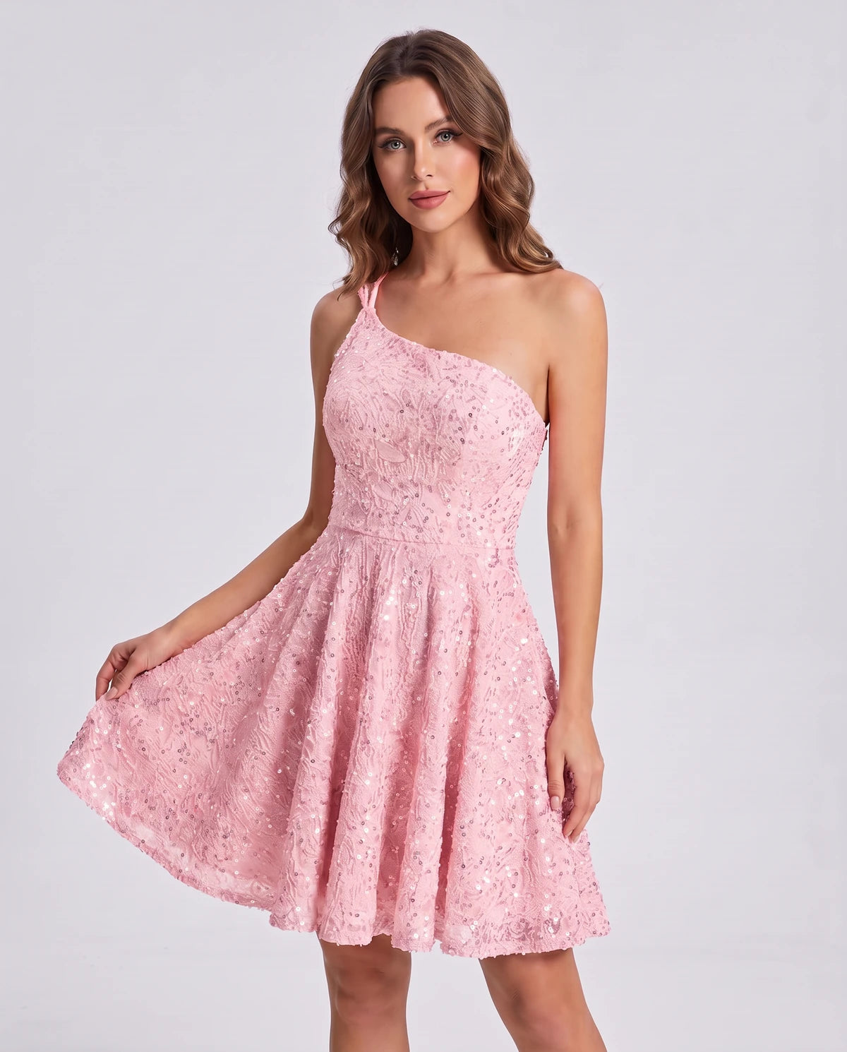 Nevaeh Mini Dress — Blush