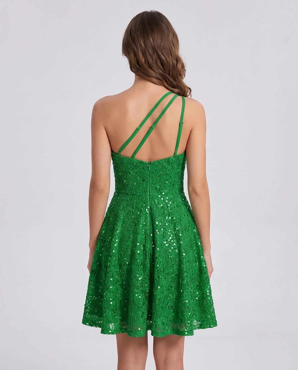 Nevaeh Mini Dress — Green | SKU: SD-87410-green-2,SD-87410-green-4,SD-87410-green-6,SD-87410-green-8,SD-87410-green-10,SD-87410-green-12,SD-87410-green-14,SD-87410-green-16,SD-87410-green-16W,SD-87410-green-18W,SD-87410-green-20W,SD-87410-green-22W