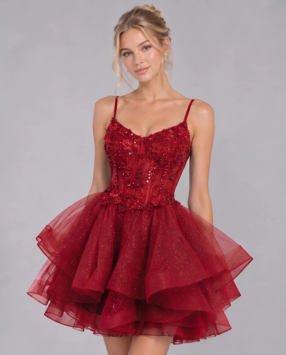 Nicolette Mini Dress — Red