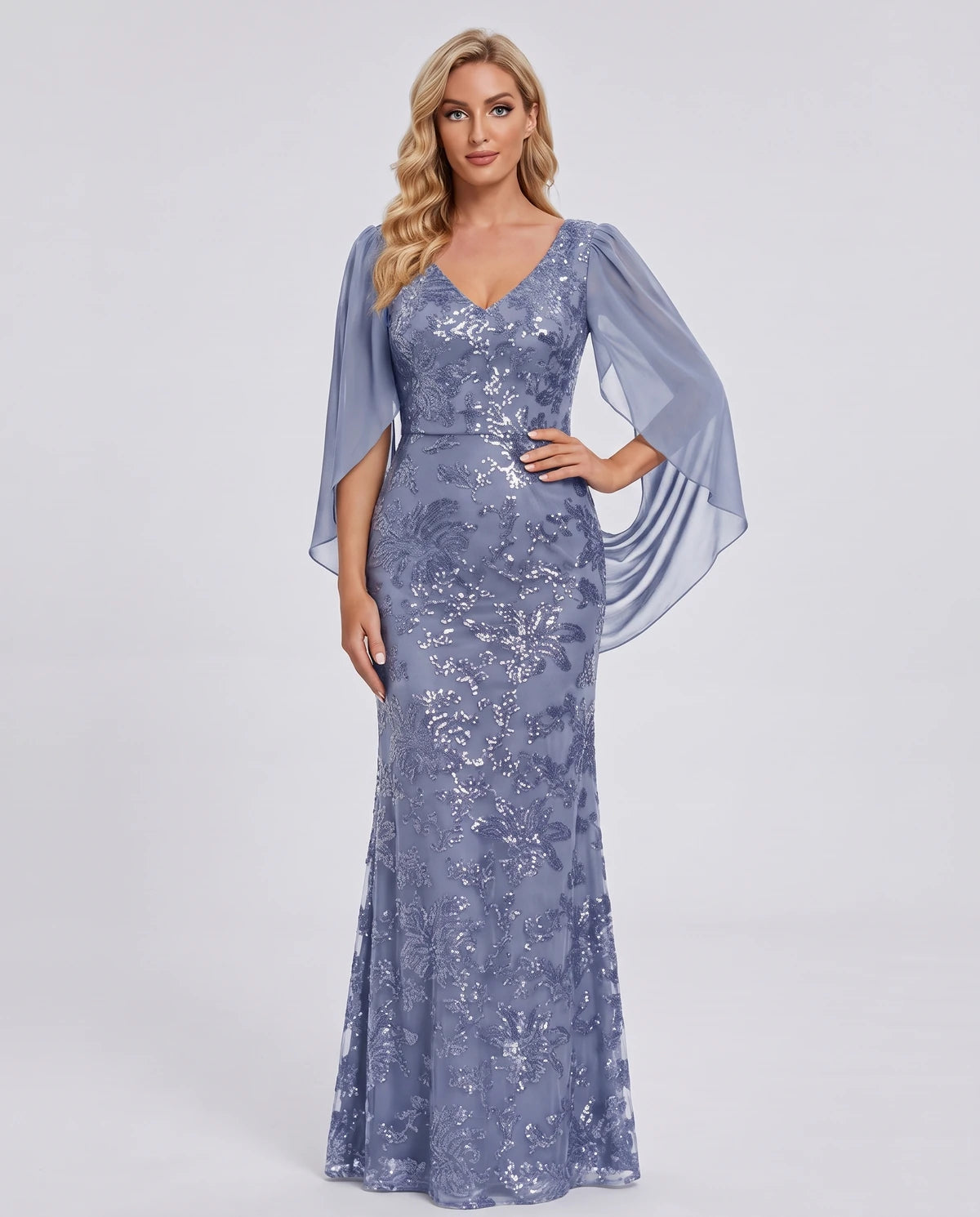 Nightingale Maxi Dress — Dusty Blue