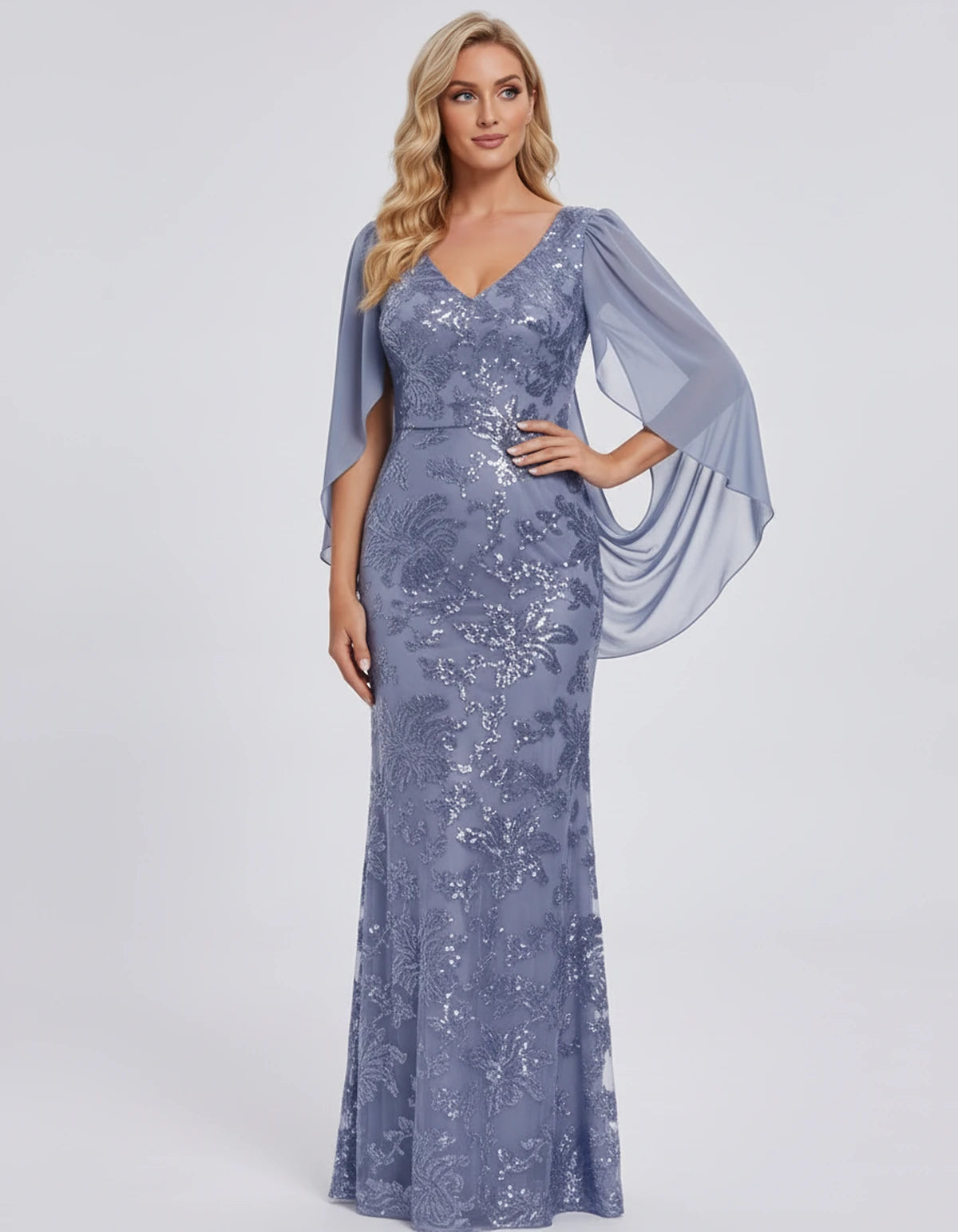 Nightingale Maxi Dress — Dusty Blue | SKU: SD-21944-dustyblue-2,SD-21944-dustyblue-4,SD-21944-dustyblue-6,SD-21944-dustyblue-8,SD-21944-dustyblue-10,SD-21944-dustyblue-12,SD-21944-dustyblue-14,SD-21944-dustyblue-16,SD-21944-dustyblue-16W,SD-21944-dustyblue-18W,SD-21944-dustyblue-20W,SD-21944-dustyblue-22W