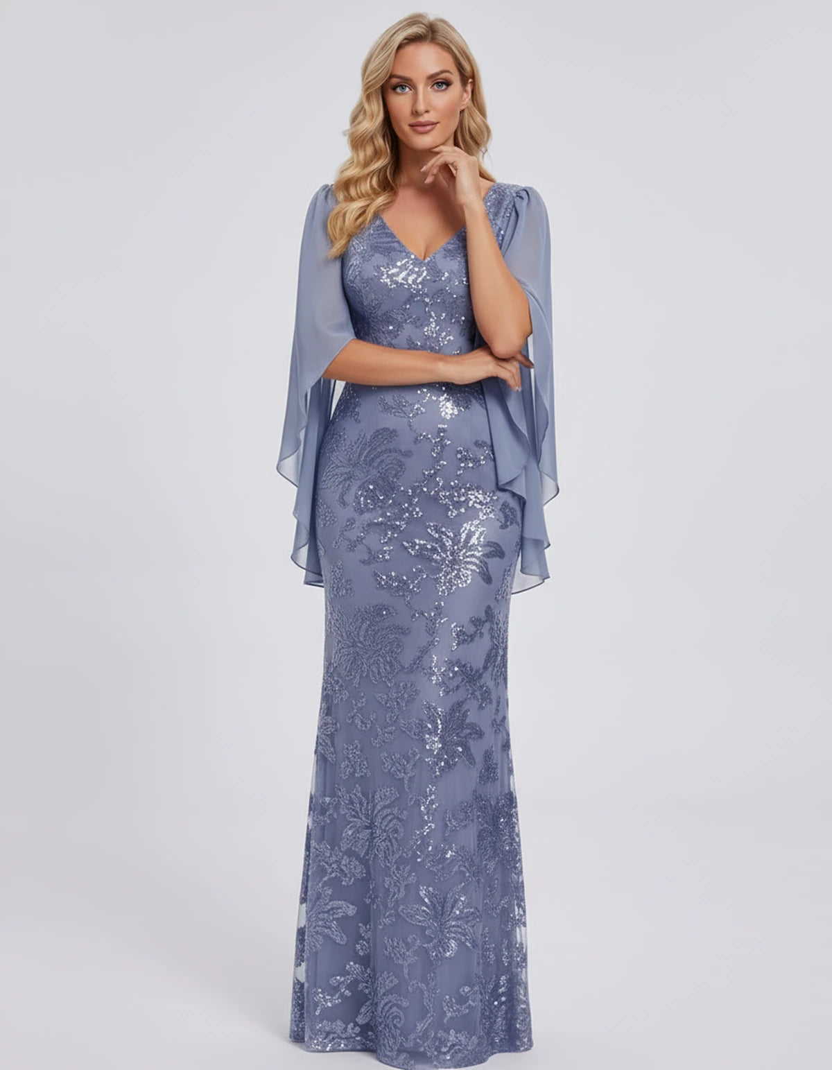 Nightingale Maxi Dress — Dusty Blue | SKU: SD-21944-dustyblue-2,SD-21944-dustyblue-4,SD-21944-dustyblue-6,SD-21944-dustyblue-8,SD-21944-dustyblue-10,SD-21944-dustyblue-12,SD-21944-dustyblue-14,SD-21944-dustyblue-16,SD-21944-dustyblue-16W,SD-21944-dustyblue-18W,SD-21944-dustyblue-20W,SD-21944-dustyblue-22W