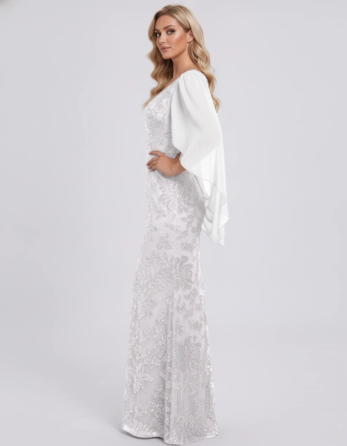 Nightingale Maxi Dress — Ivory | SKU: SD-21944-ivory-2,SD-21944-ivory-4,SD-21944-ivory-6,SD-21944-ivory-8,SD-21944-ivory-10,SD-21944-ivory-12,SD-21944-ivory-14,SD-21944-ivory-16,SD-21944-ivory-16W,SD-21944-ivory-18W,SD-21944-ivory-20W,SD-21944-ivory-22W