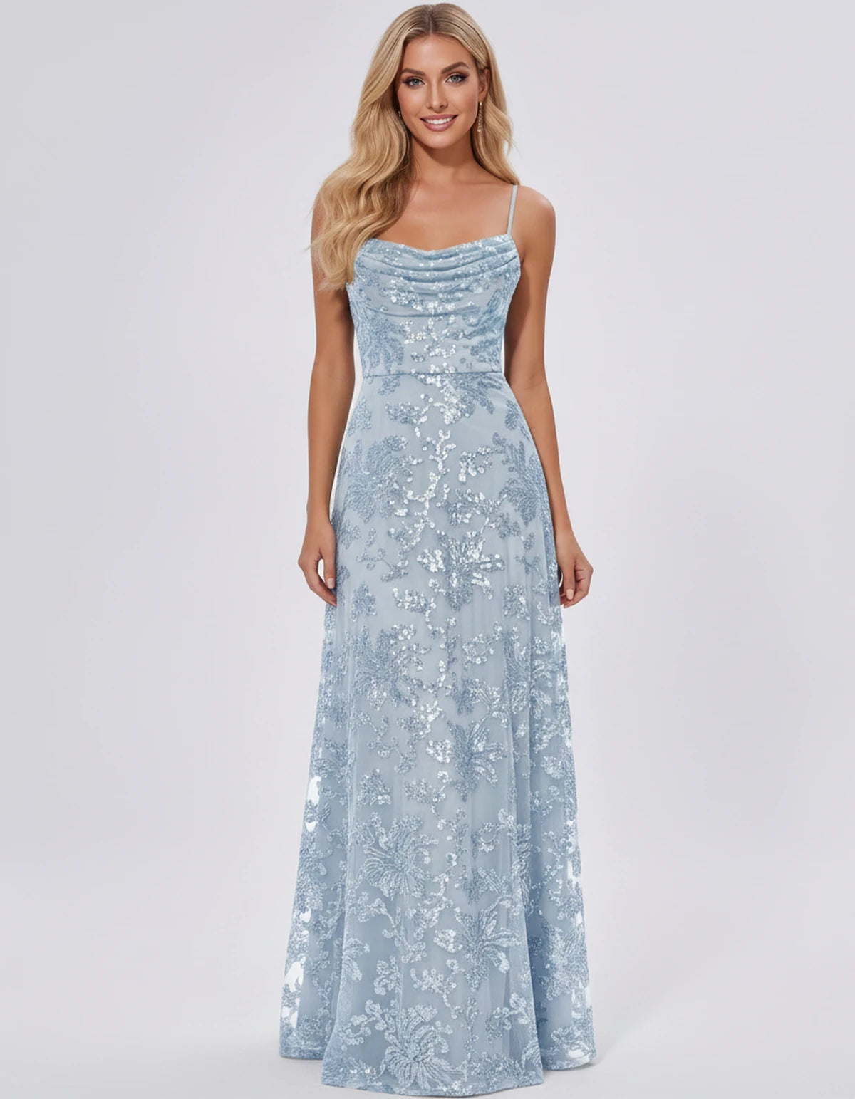 Nimuelle Maxi Dress — Light Blue | SKU: SD-93381-lightblue-2,SD-93381-lightblue-4,SD-93381-lightblue-6,SD-93381-lightblue-8,SD-93381-lightblue-10,SD-93381-lightblue-12,SD-93381-lightblue-14,SD-93381-lightblue-16,SD-93381-lightblue-16W,SD-93381-lightblue-18W,SD-93381-lightblue-20W,SD-93381-lightblue-22W