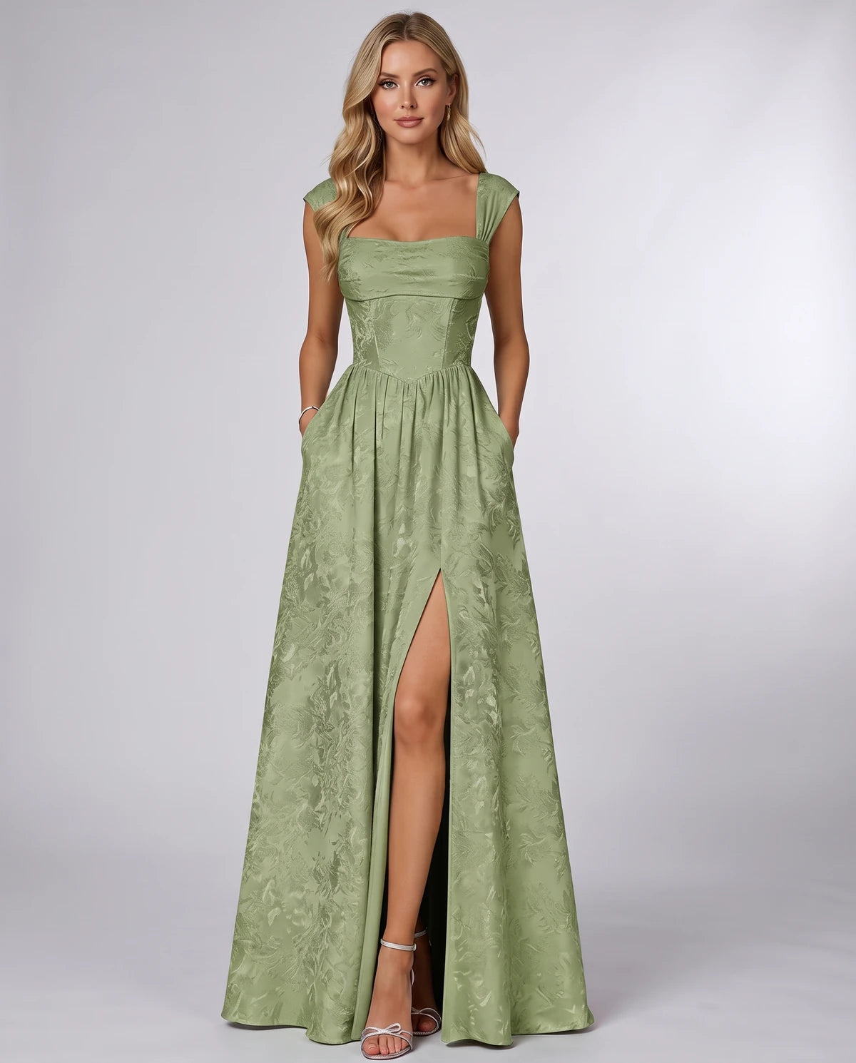 Oceane Maxi Dress — Dusty Sage