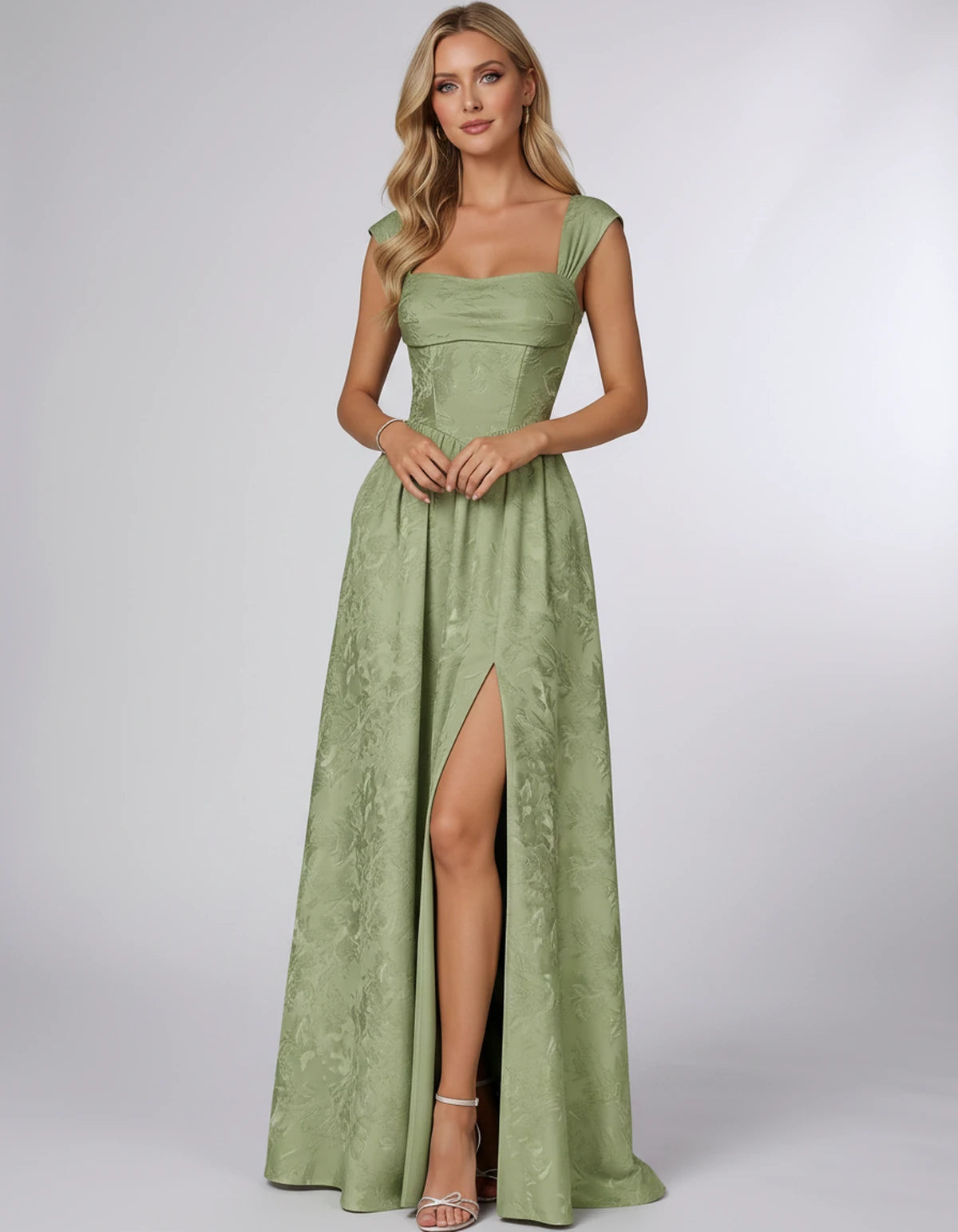 Oceane Maxi Dress — Dusty Sage | SKU: SD-42633-dustysage-2,SD-42633-dustysage-4,SD-42633-dustysage-6,SD-42633-dustysage-8,SD-42633-dustysage-10,SD-42633-dustysage-12,SD-42633-dustysage-14,SD-42633-dustysage-16,SD-42633-dustysage-16W,SD-42633-dustysage-18W,SD-42633-dustysage-20W,SD-42633-dustysage-22W