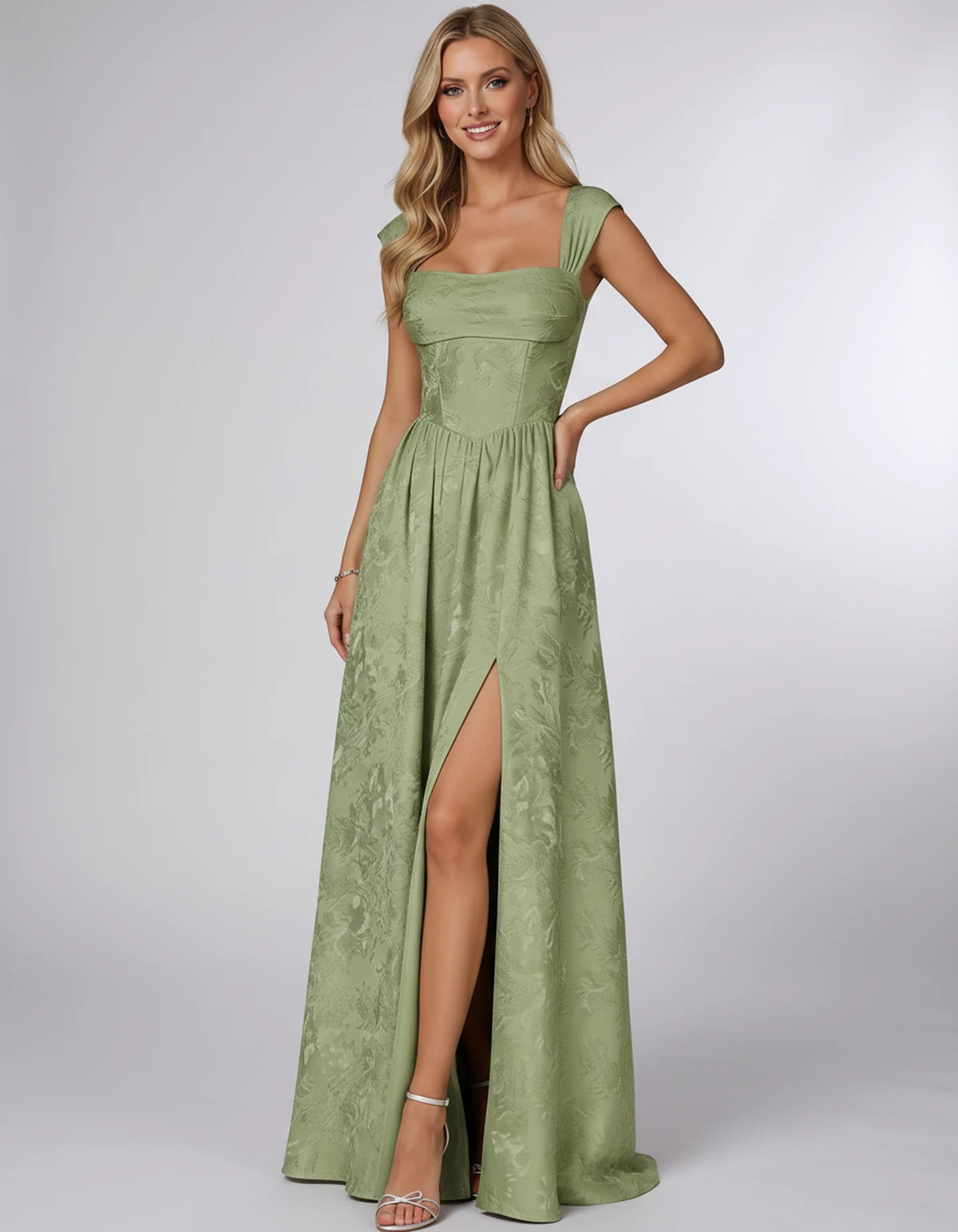 Oceane Maxi Dress — Dusty Sage | SKU: SD-42633-dustysage-2,SD-42633-dustysage-4,SD-42633-dustysage-6,SD-42633-dustysage-8,SD-42633-dustysage-10,SD-42633-dustysage-12,SD-42633-dustysage-14,SD-42633-dustysage-16,SD-42633-dustysage-16W,SD-42633-dustysage-18W,SD-42633-dustysage-20W,SD-42633-dustysage-22W