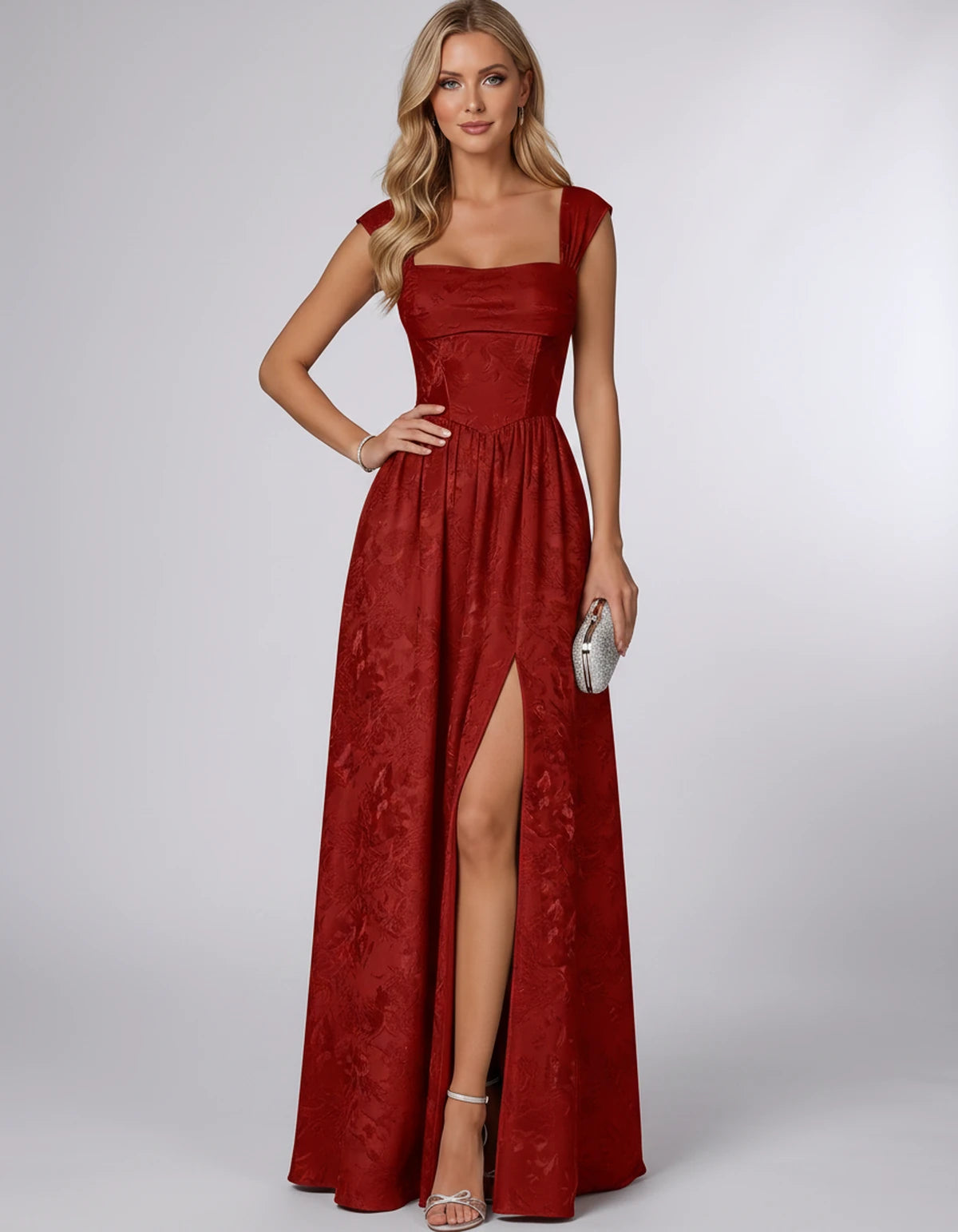 Oceane Maxi Dress — Red | SKU: SD-42633-red-2,SD-42633-red-4,SD-42633-red-6,SD-42633-red-8,SD-42633-red-10,SD-42633-red-12,SD-42633-red-14,SD-42633-red-16,SD-42633-red-16W,SD-42633-red-18W,SD-42633-red-20W,SD-42633-red-22W