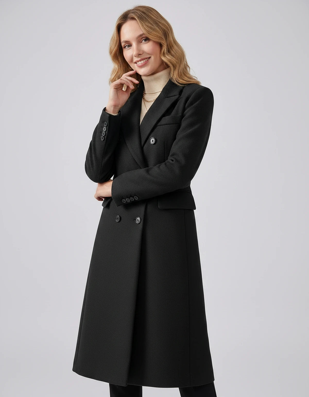 Oleander Coat — Black | SKU: SD-13109-black-XS,SD-13109-black-S,SD-13109-black-M,SD-13109-black-L,SD-13109-black-XL,SD-13109-black-2XL