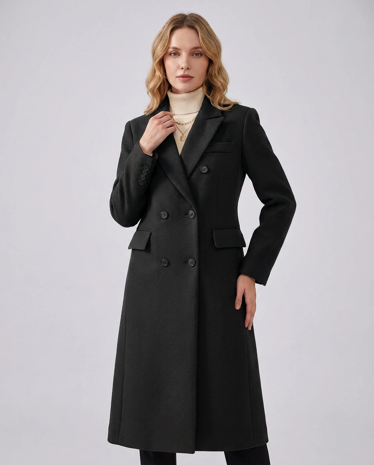 Oleander Coat — Black | SKU: SD-13109-black-XS,SD-13109-black-S,SD-13109-black-M,SD-13109-black-L,SD-13109-black-XL,SD-13109-black-2XL
