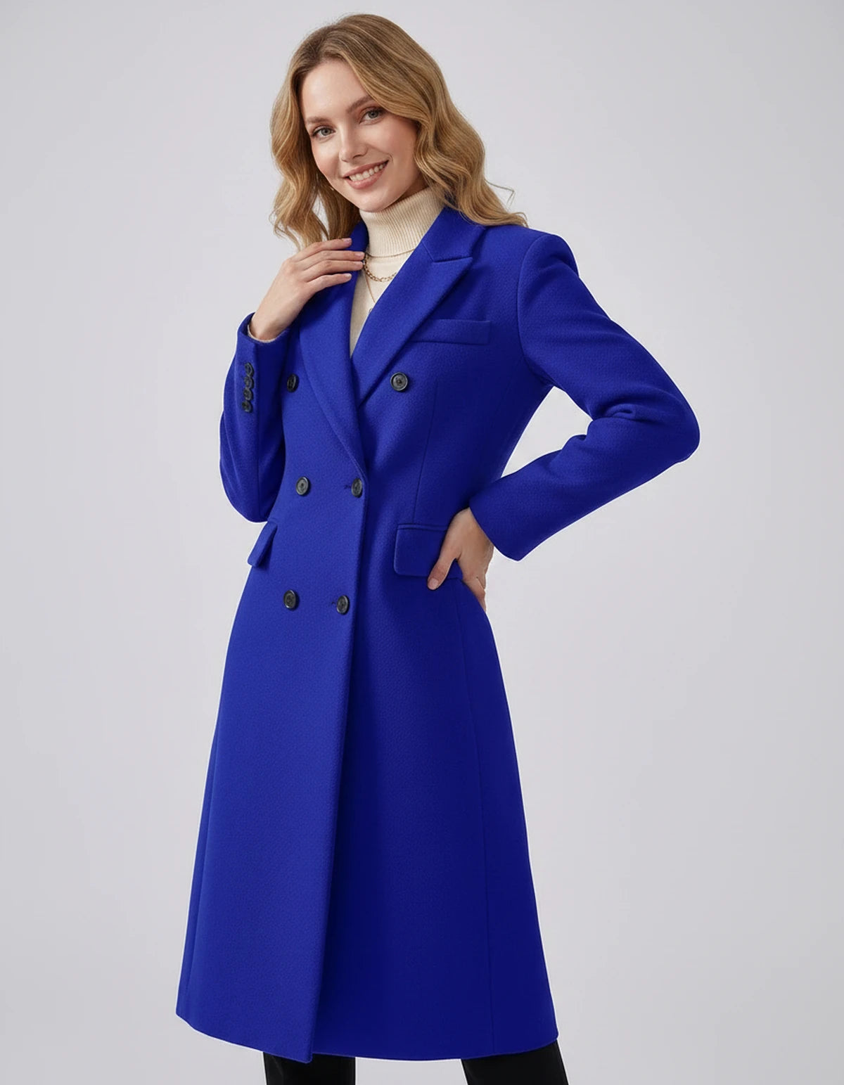 Oleander Coat — Blue | SKU: SD-13109-blue-XS,SD-13109-blue-S,SD-13109-blue-M,SD-13109-blue-L,SD-13109-blue-XL,SD-13109-blue-2XL