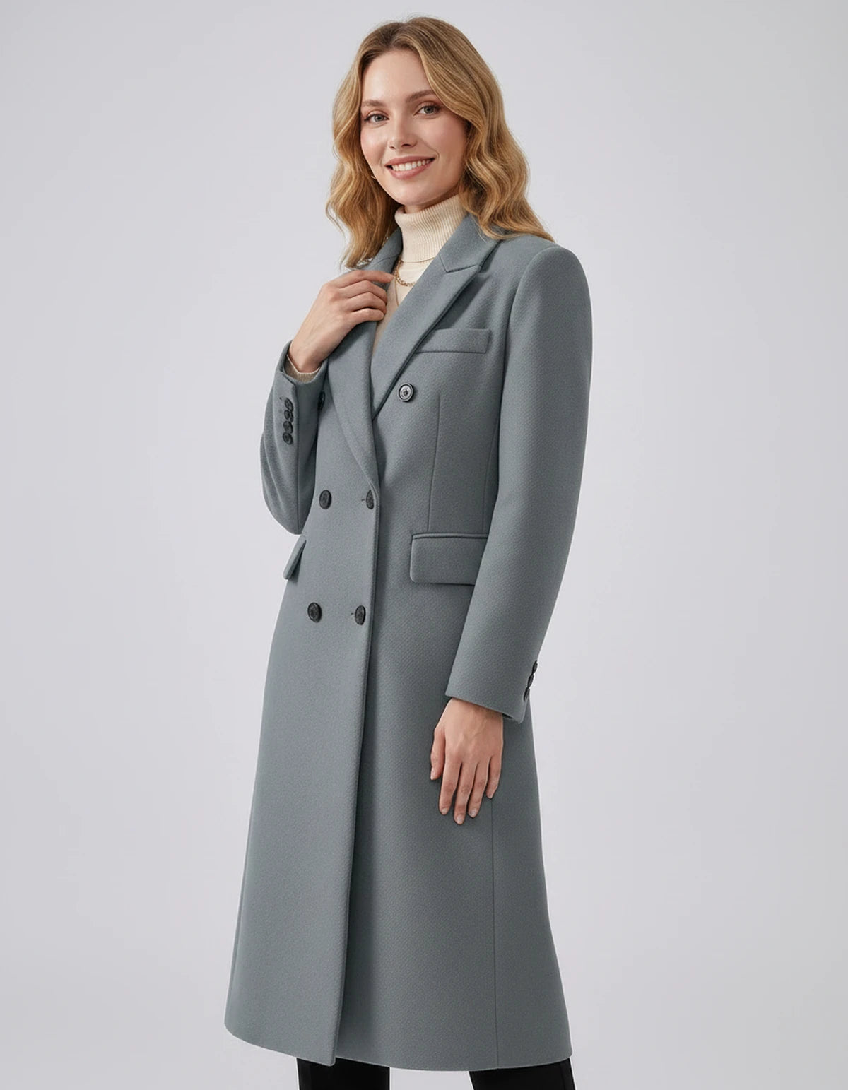 Oleander Coat — Gray | SKU: SD-13109-gray-XS,SD-13109-gray-S,SD-13109-gray-M,SD-13109-gray-L,SD-13109-gray-XL,SD-13109-gray-2XL