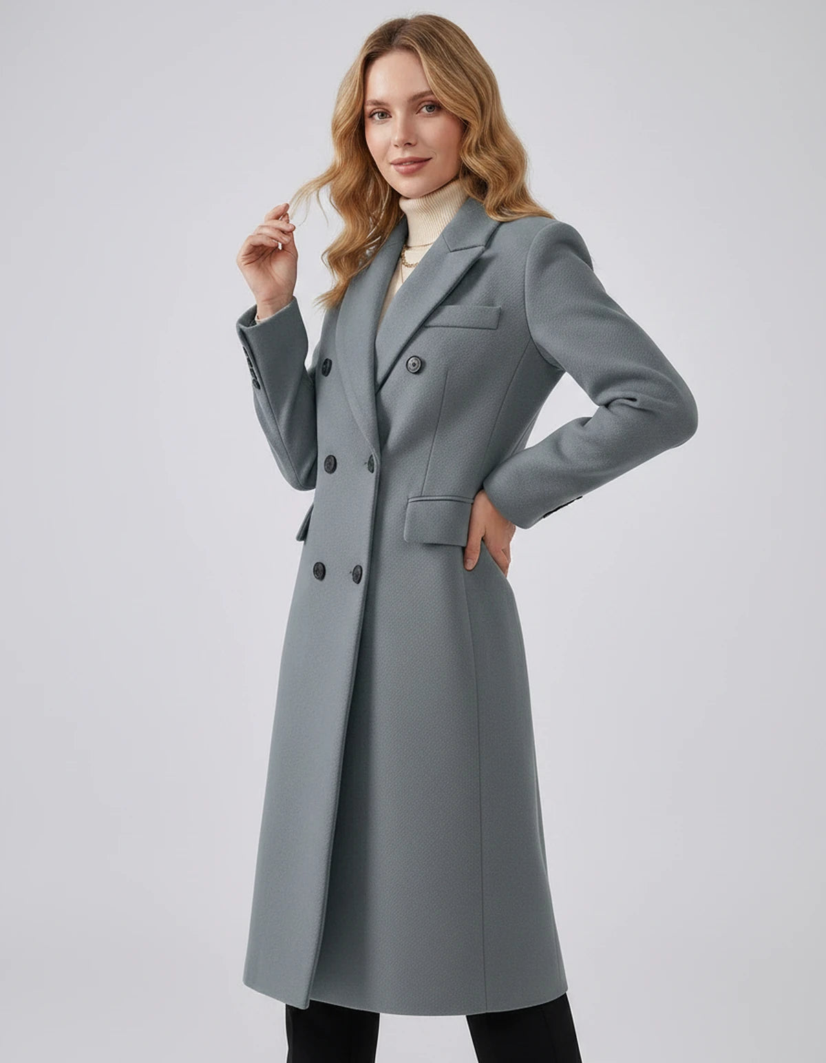 Oleander Coat — Gray | SKU: SD-13109-gray-XS,SD-13109-gray-S,SD-13109-gray-M,SD-13109-gray-L,SD-13109-gray-XL,SD-13109-gray-2XL