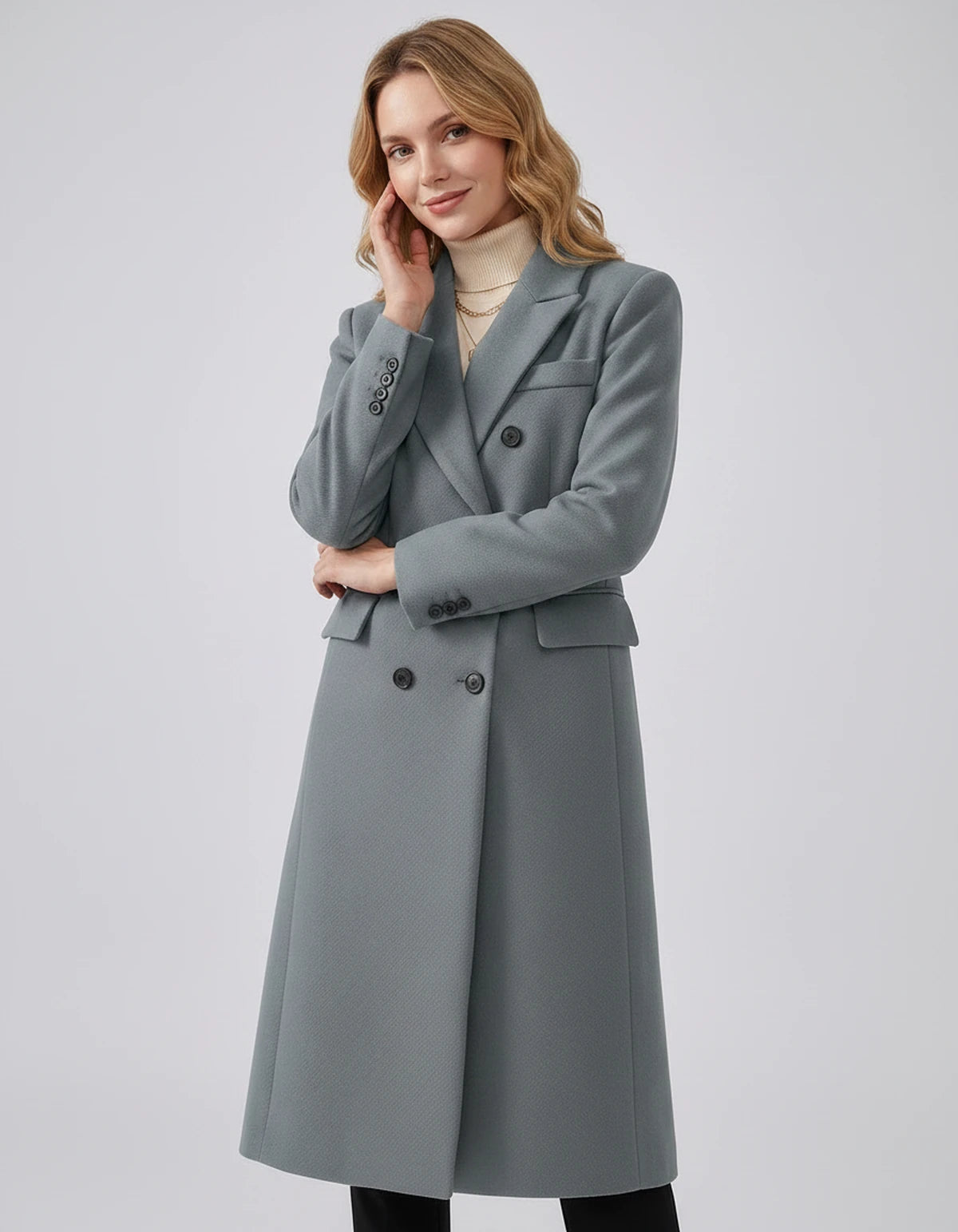 Oleander Coat — Gray | SKU: SD-13109-gray-XS,SD-13109-gray-S,SD-13109-gray-M,SD-13109-gray-L,SD-13109-gray-XL,SD-13109-gray-2XL