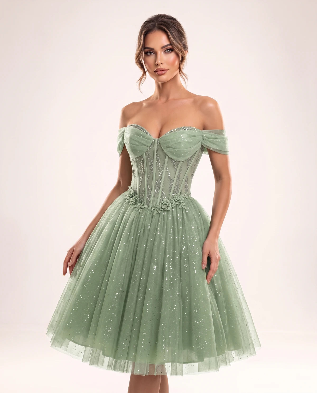 Olwenna Midi Dresses — Sage