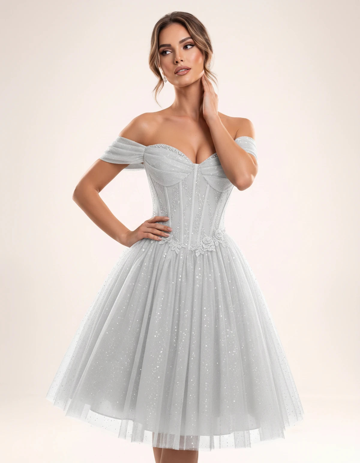 Olwenna Midi Dresses — White | SKU: SD-99298-white-2,SD-99298-white-4,SD-99298-white-6,SD-99298-white-8,SD-99298-white-10,SD-99298-white-12,SD-99298-white-14,SD-99298-white-14W,SD-99298-white-16,SD-99298-white-16W,SD-99298-white-18W,SD-99298-white-20W