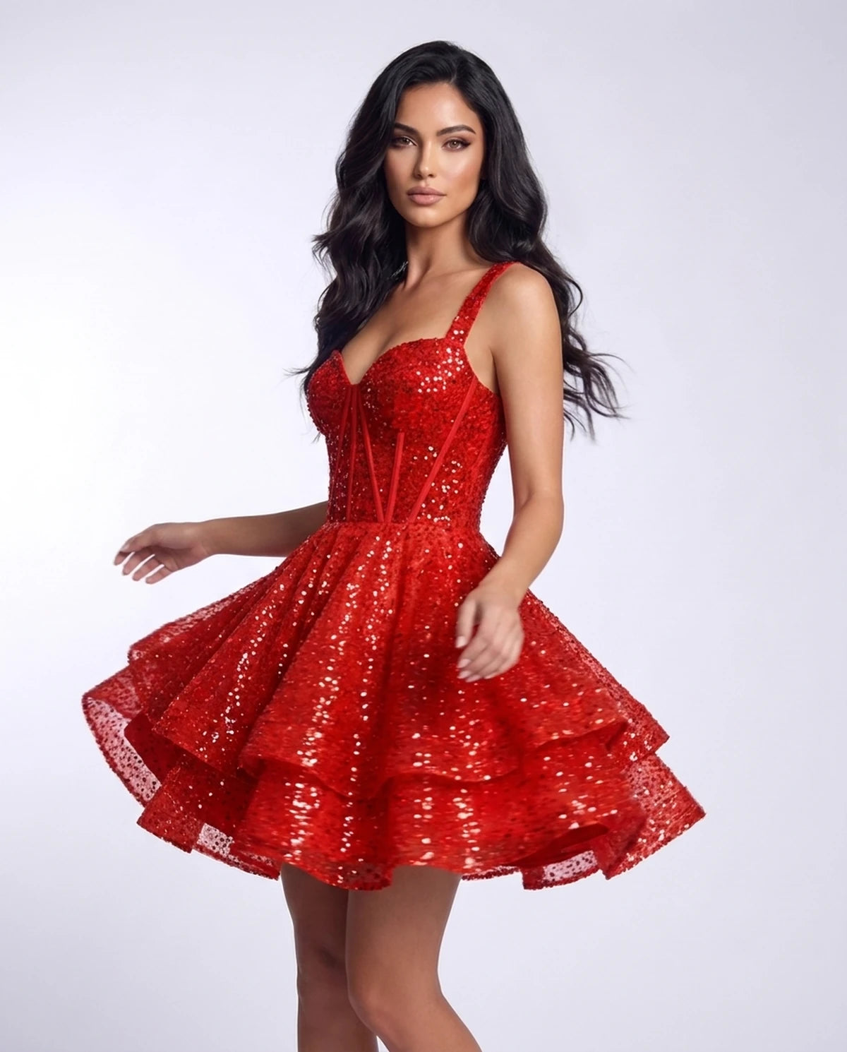 Olympia Mini Dress — Red | SKU: SD-24215-red-2,SD-24215-red-4,SD-24215-red-6,SD-24215-red-8,SD-24215-red-10,SD-24215-red-12,SD-24215-red-14,SD-24215-red-16,SD-24215-red-16W,SD-24215-red-18W,SD-24215-red-20W,SD-24215-red-22W