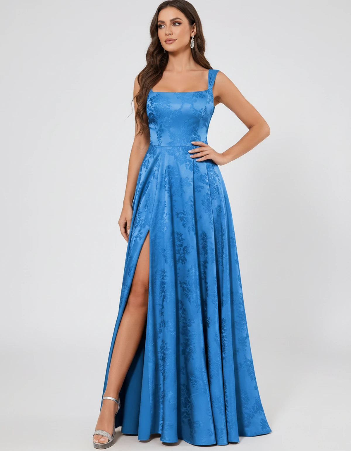 Ombrelle Maxi Dress — Blue | SKU: SD-34098-blue-2,SD-34098-blue-4,SD-34098-blue-6,SD-34098-blue-8,SD-34098-blue-10,SD-34098-blue-12,SD-34098-blue-14,SD-34098-blue-16,SD-34098-blue-16W,SD-34098-blue-18W,SD-34098-blue-20W,SD-34098-blue-22W