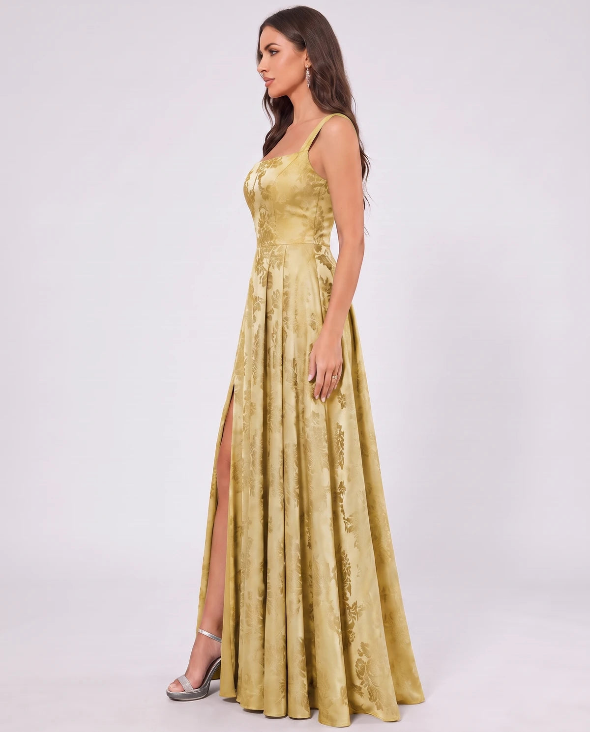 Ombrelle Maxi Dress — Yellow | SKU: SD-34098-yellow-2,SD-34098-yellow-4,SD-34098-yellow-6,SD-34098-yellow-8,SD-34098-yellow-10,SD-34098-yellow-12,SD-34098-yellow-14,SD-34098-yellow-16,SD-34098-yellow-16W,SD-34098-yellow-18W,SD-34098-yellow-20W,SD-34098-yellow-22W