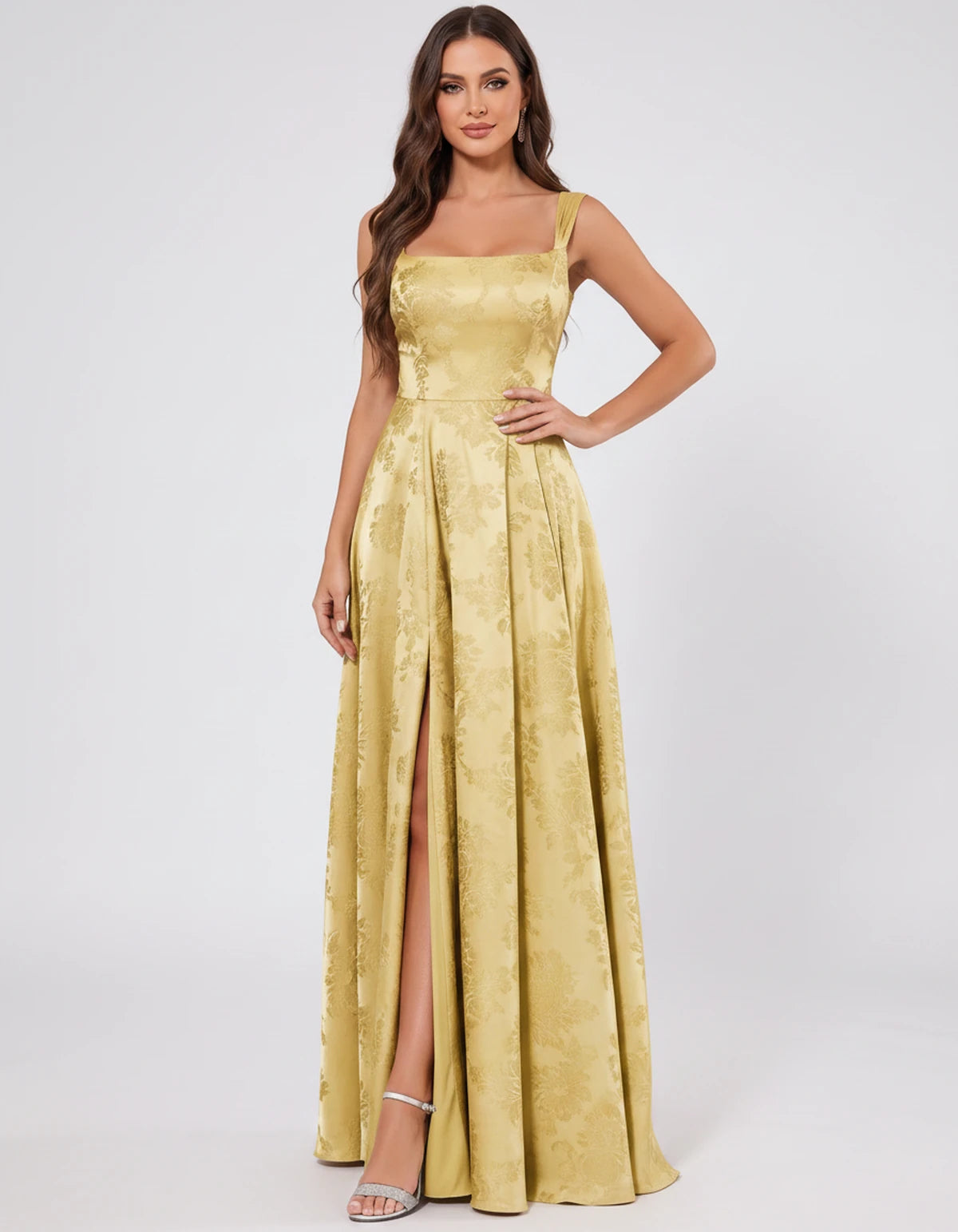 Ombrelle Maxi Dress — Yellow | SKU: SD-34098-yellow-2,SD-34098-yellow-4,SD-34098-yellow-6,SD-34098-yellow-8,SD-34098-yellow-10,SD-34098-yellow-12,SD-34098-yellow-14,SD-34098-yellow-16,SD-34098-yellow-16W,SD-34098-yellow-18W,SD-34098-yellow-20W,SD-34098-yellow-22W