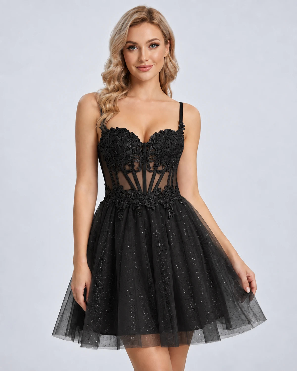 Orchidea Mini Dress — Black