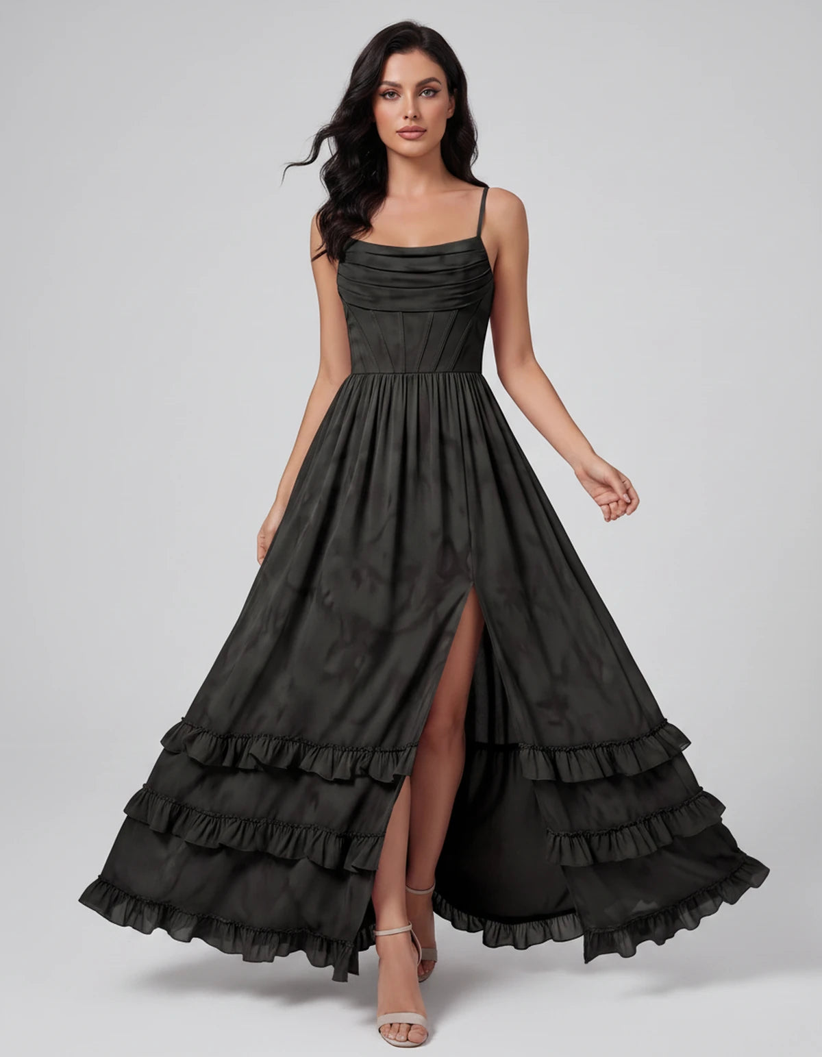 Oriane Maxi Dress — Black | SKU: SD-04920-black-2,SD-04920-black-4,SD-04920-black-6,SD-04920-black-8,SD-04920-black-10,SD-04920-black-12,SD-04920-black-14,SD-04920-black-16,SD-04920-black-16W,SD-04920-black-18W,SD-04920-black-20W