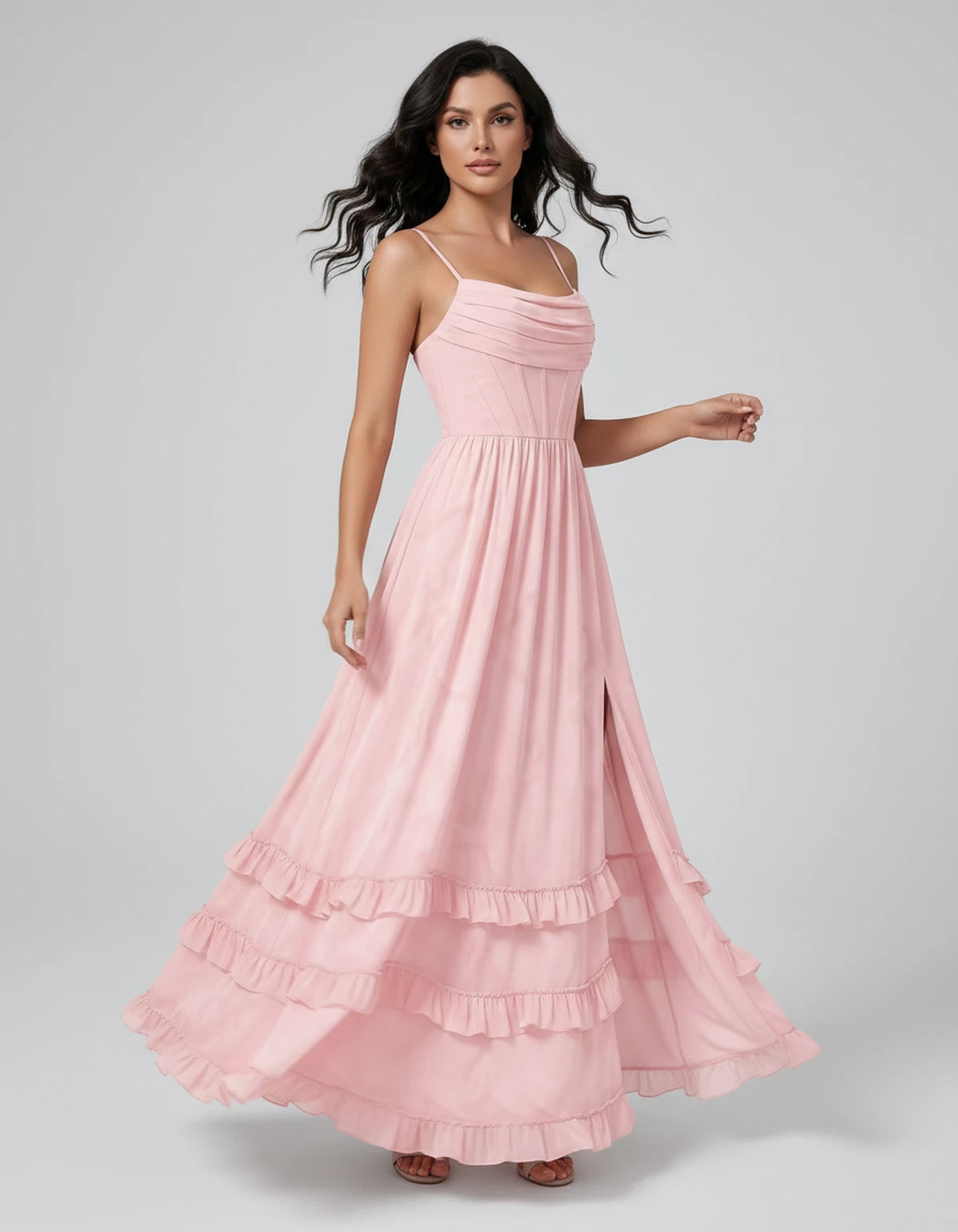 Oriane Maxi Dress — Blush | SKU: SD-04920-blush-2,SD-04920-blush-4,SD-04920-blush-6,SD-04920-blush-8,SD-04920-blush-10,SD-04920-blush-12,SD-04920-blush-14,SD-04920-blush-16,SD-04920-blush-16W,SD-04920-blush-18W,SD-04920-blush-20W