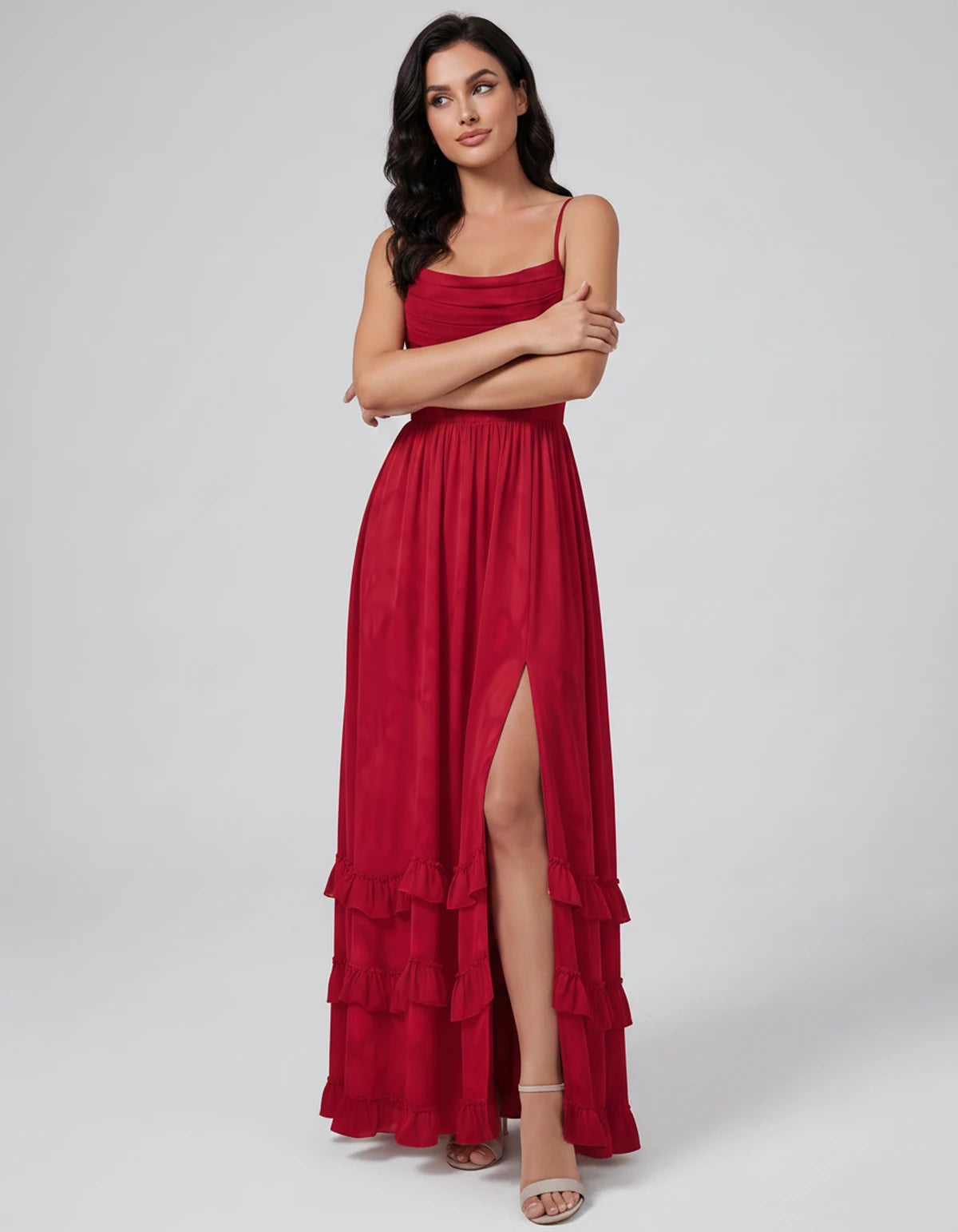 Oriane Maxi Dress — Red | SKU: SD-04920-red-2,SD-04920-red-4,SD-04920-red-6,SD-04920-red-8,SD-04920-red-10,SD-04920-red-12,SD-04920-red-14,SD-04920-red-16,SD-04920-red-16W,SD-04920-red-18W,SD-04920-red-20W