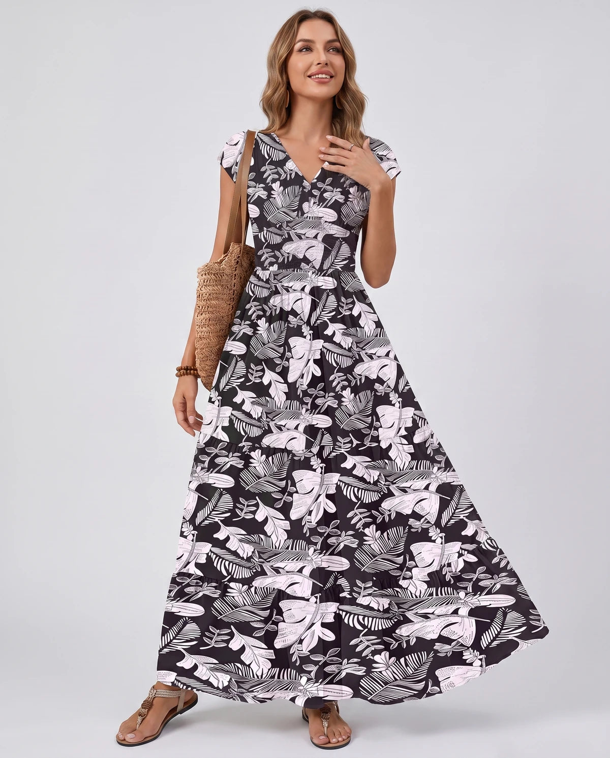 Ostara Maxi Dress — Black | SKU: SD-96607-black-XS,SD-96607-black-S,SD-96607-black-M,SD-96607-black-L,SD-96607-black-XL,SD-96607-black-2XL