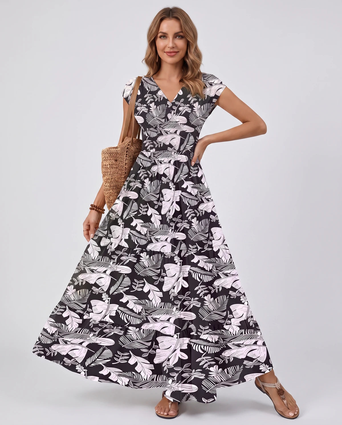 Ostara Maxi Dress — Black | SKU: SD-96607-black-XS,SD-96607-black-S,SD-96607-black-M,SD-96607-black-L,SD-96607-black-XL,SD-96607-black-2XL