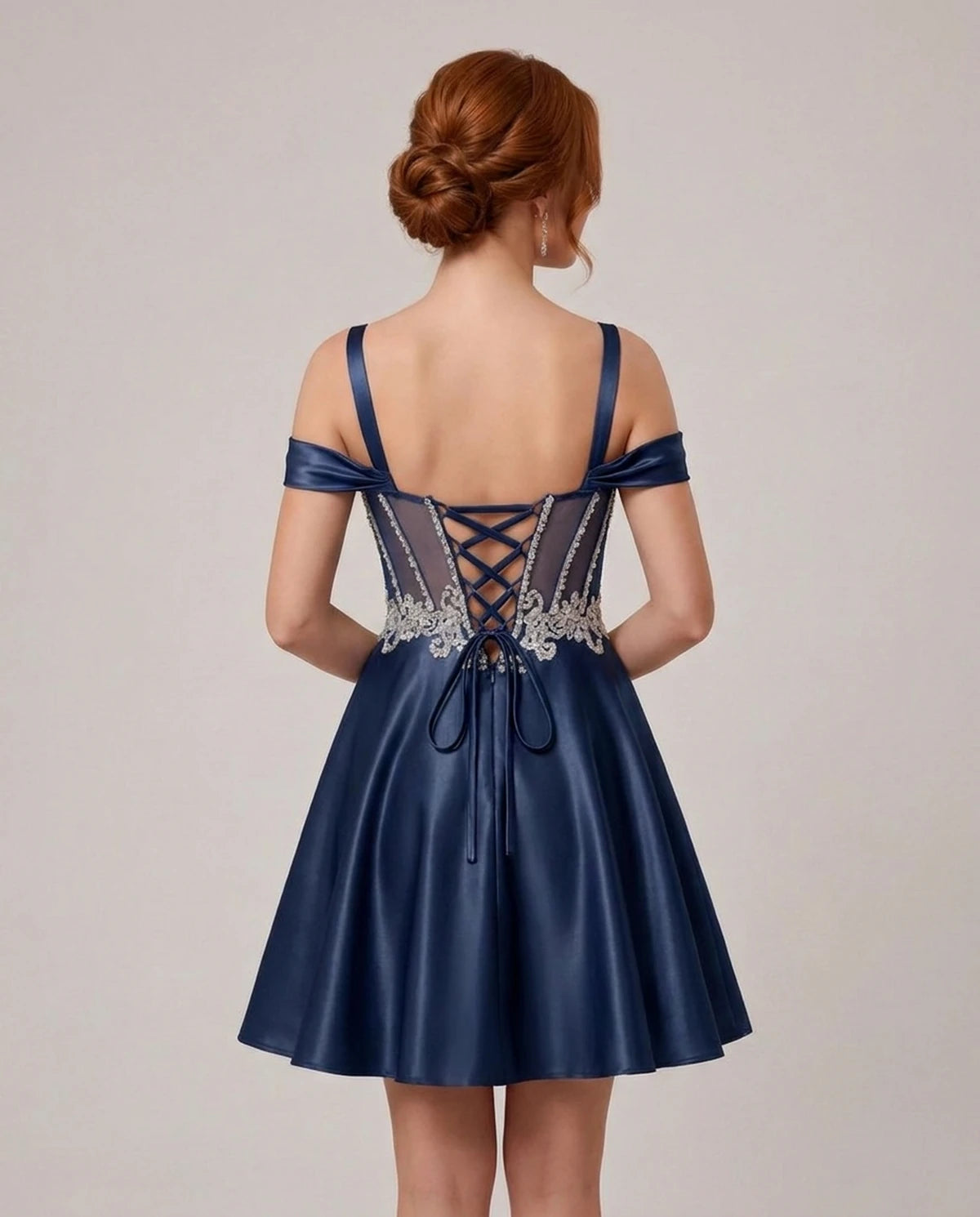 Ottilie Mini Dress — Navy | SKU: SD-52353-navy-2,SD-52353-navy-4,SD-52353-navy-6,SD-52353-navy-8,SD-52353-navy-10,SD-52353-navy-12,SD-52353-navy-14,SD-52353-navy-14W,SD-52353-navy-16,SD-52353-navy-16W,SD-52353-navy-18W,SD-52353-navy-20W