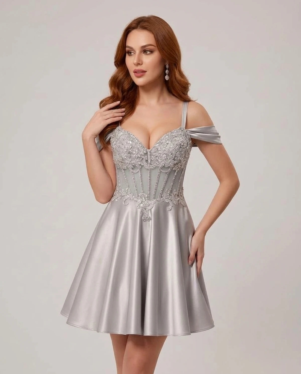 Ottilie Mini Dress — White | SKU: SD-52353-white-2,SD-52353-white-4,SD-52353-white-6,SD-52353-white-8,SD-52353-white-10,SD-52353-white-12,SD-52353-white-14,SD-52353-white-14W,SD-52353-white-16,SD-52353-white-16W,SD-52353-white-18W,SD-52353-white-20W