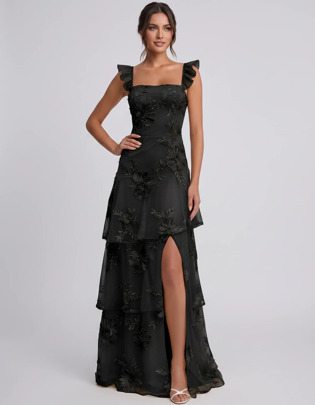 Palermo Maxi Dress — Black | SKU: SD-68801-black-2,SD-68801-black-4,SD-68801-black-6,SD-68801-black-8,SD-68801-black-10,SD-68801-black-12,SD-68801-black-14,SD-68801-black-16,SD-68801-black-16 Plus,SD-68801-black-20 Plus,SD-68801-black-20W,SD-68801-black-22W