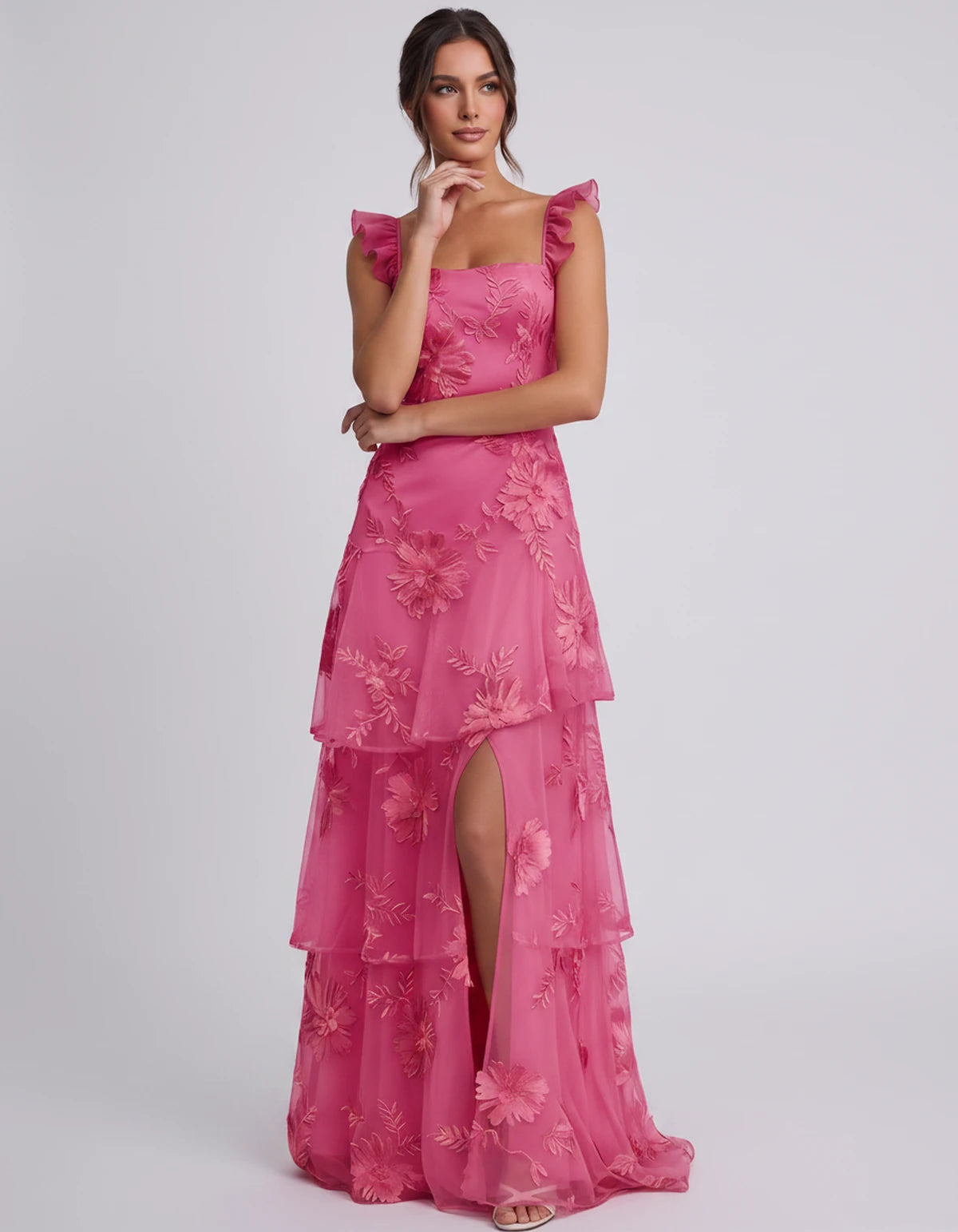 Palermo Maxi Dress — Hot Pink | SKU: SD-68801-hotpink-2,SD-68801-hotpink-4,SD-68801-hotpink-6,SD-68801-hotpink-8,SD-68801-hotpink-10,SD-68801-hotpink-12,SD-68801-hotpink-14,SD-68801-hotpink-16,SD-68801-hotpink-16 Plus,SD-68801-hotpink-20 Plus,SD-68801-hotpink-20W,SD-68801-hotpink-22W