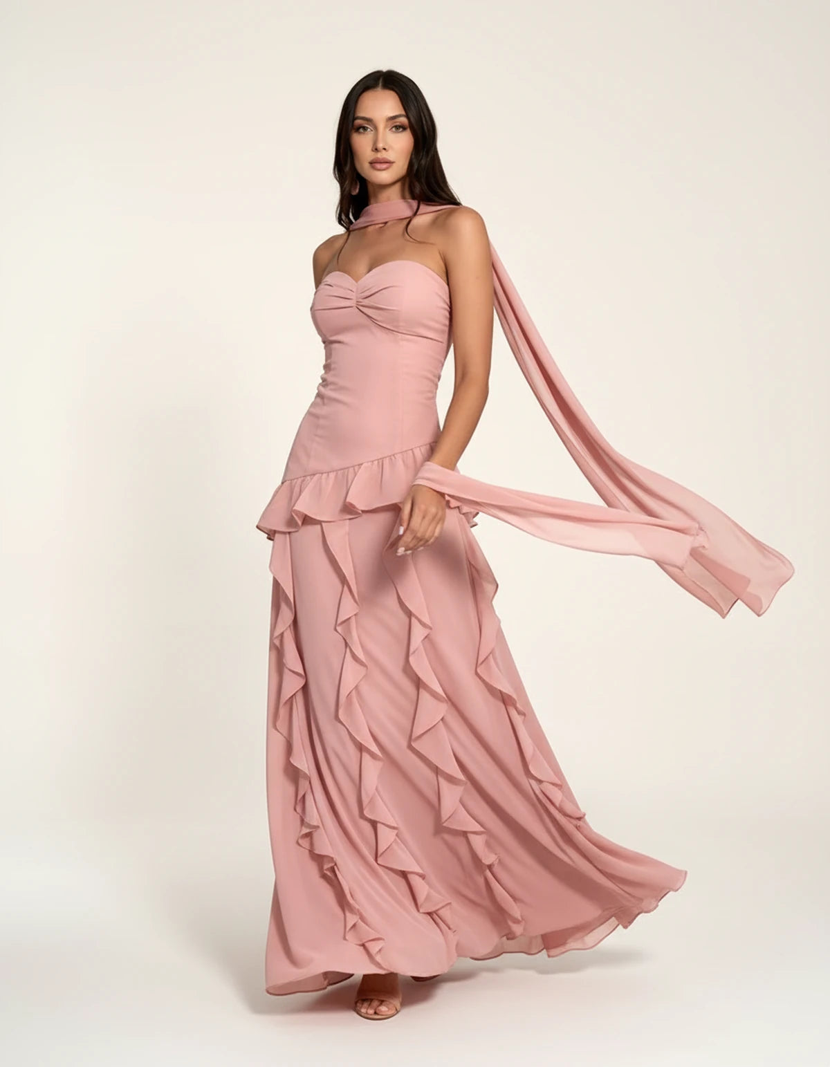 Parthenia Maxi Dress — Dusty Pink | SKU: SD-69572-dustypink-XS,SD-69572-dustypink-S,SD-69572-dustypink-M,SD-69572-dustypink-L,SD-69572-dustypink-XL,SD-69572-dustypink-2XL