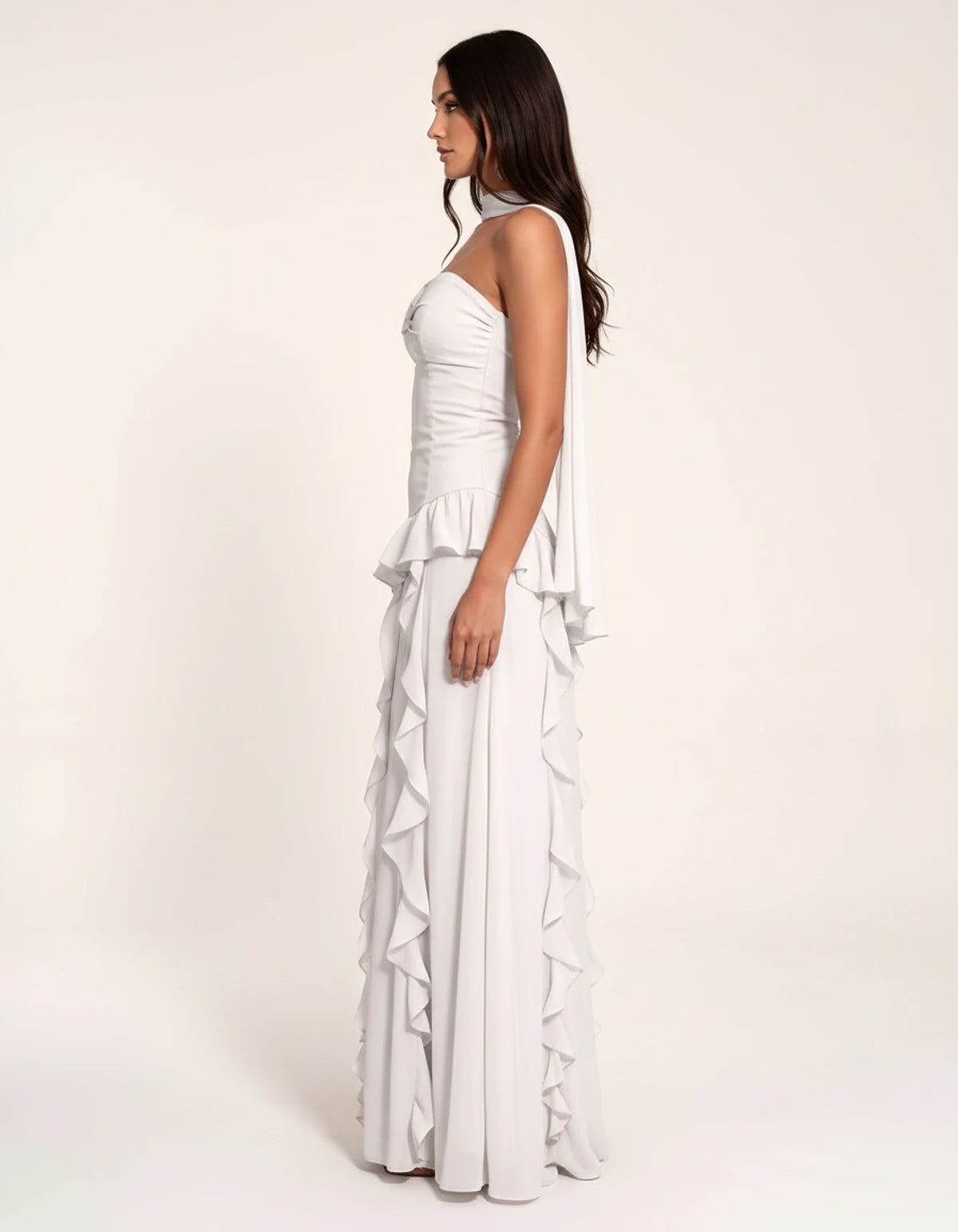 Parthenia Maxi Dress — White | SKU: SD-69572-white-XS,SD-69572-white-S,SD-69572-white-M,SD-69572-white-L,SD-69572-white-XL,SD-69572-white-2XL