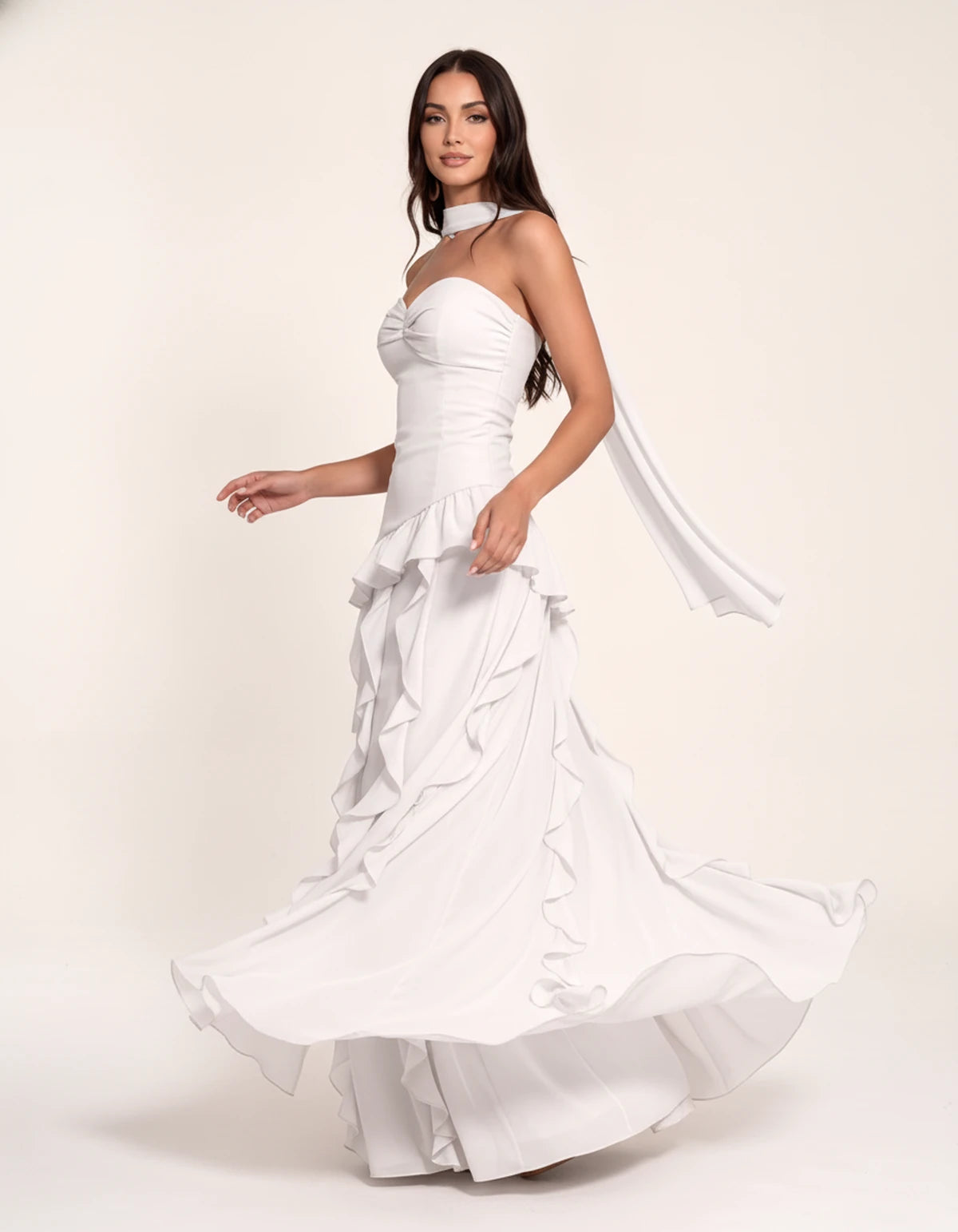 Parthenia Maxi Dress — White | SKU: SD-69572-white-XS,SD-69572-white-S,SD-69572-white-M,SD-69572-white-L,SD-69572-white-XL,SD-69572-white-2XL